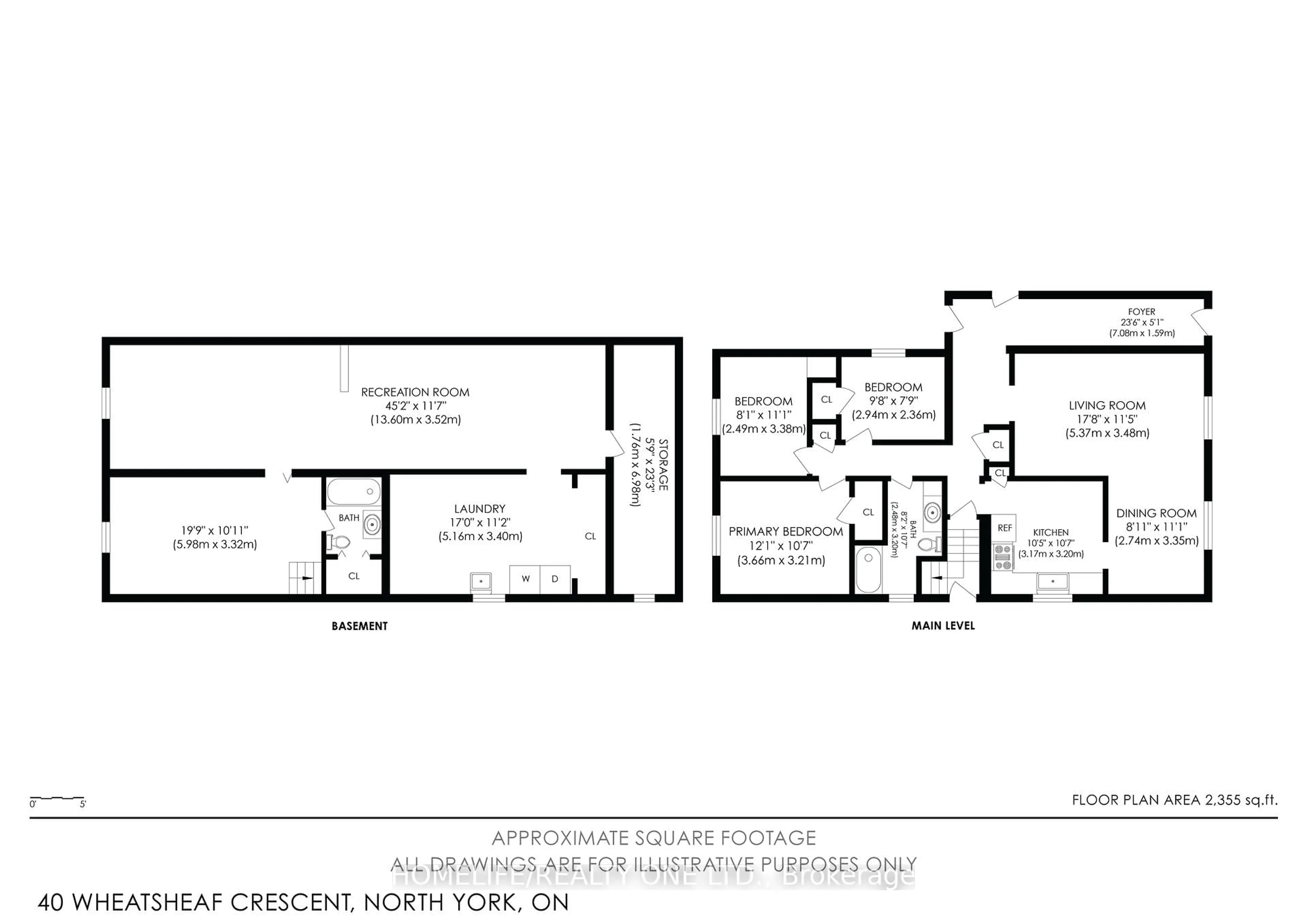 Floor plan for 40 Wheatsheaf Cres, Toronto Ontario M3N 1P6