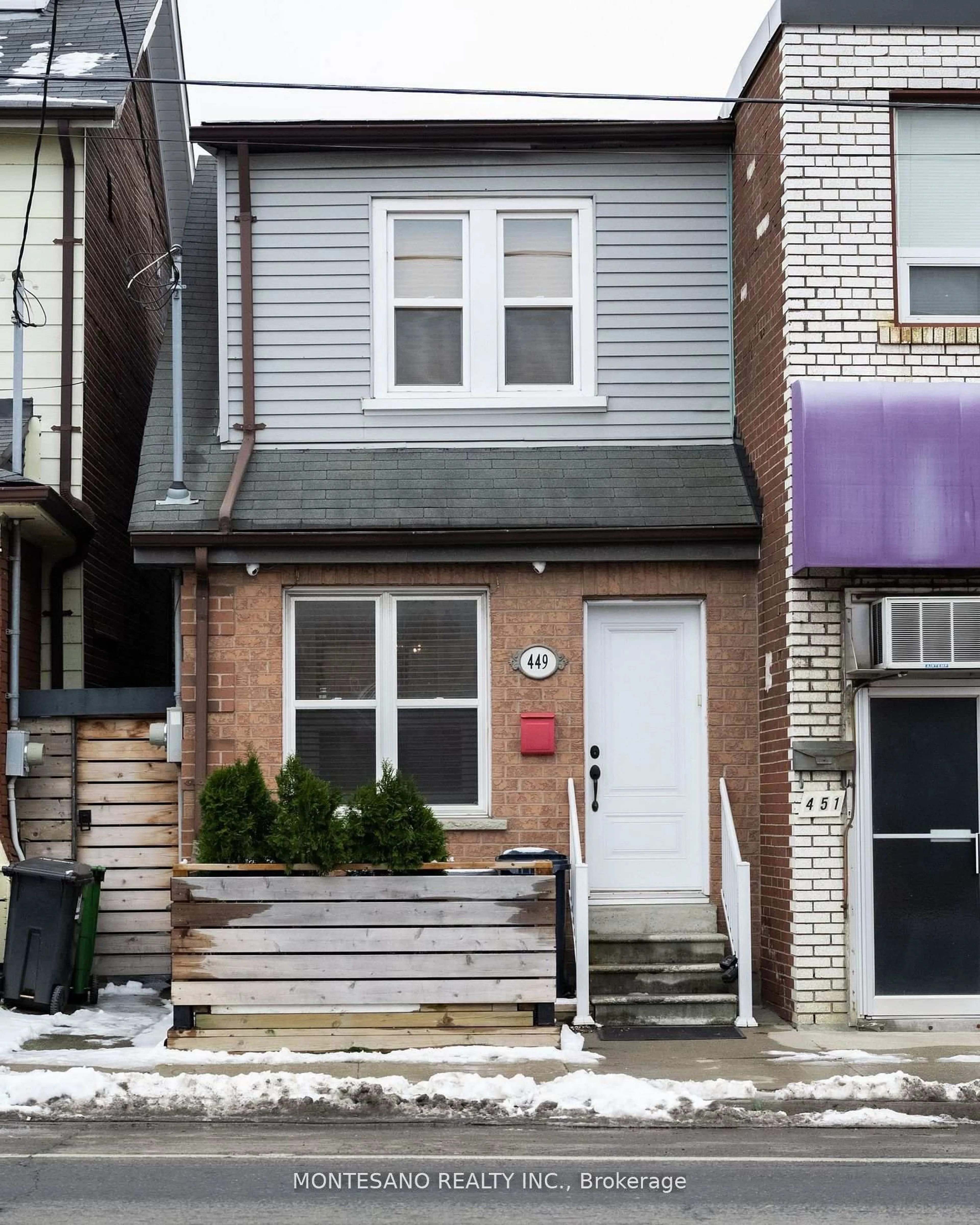 Home with brick exterior material, street for 449 Rogers Rd, Toronto Ontario M6M 1A6