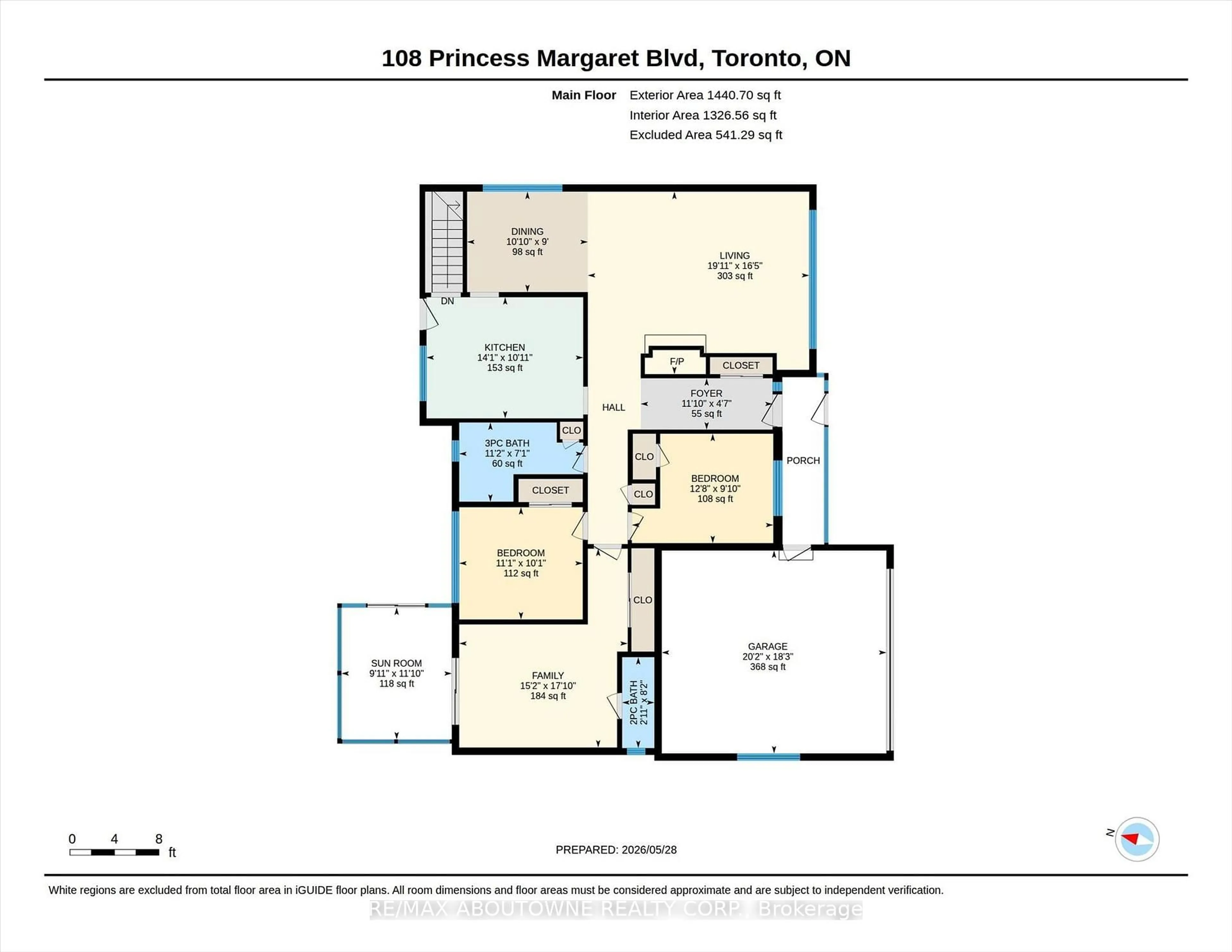 Floor plan for 108 Princess Margaret Blvd, Toronto Ontario M9B 2Z3