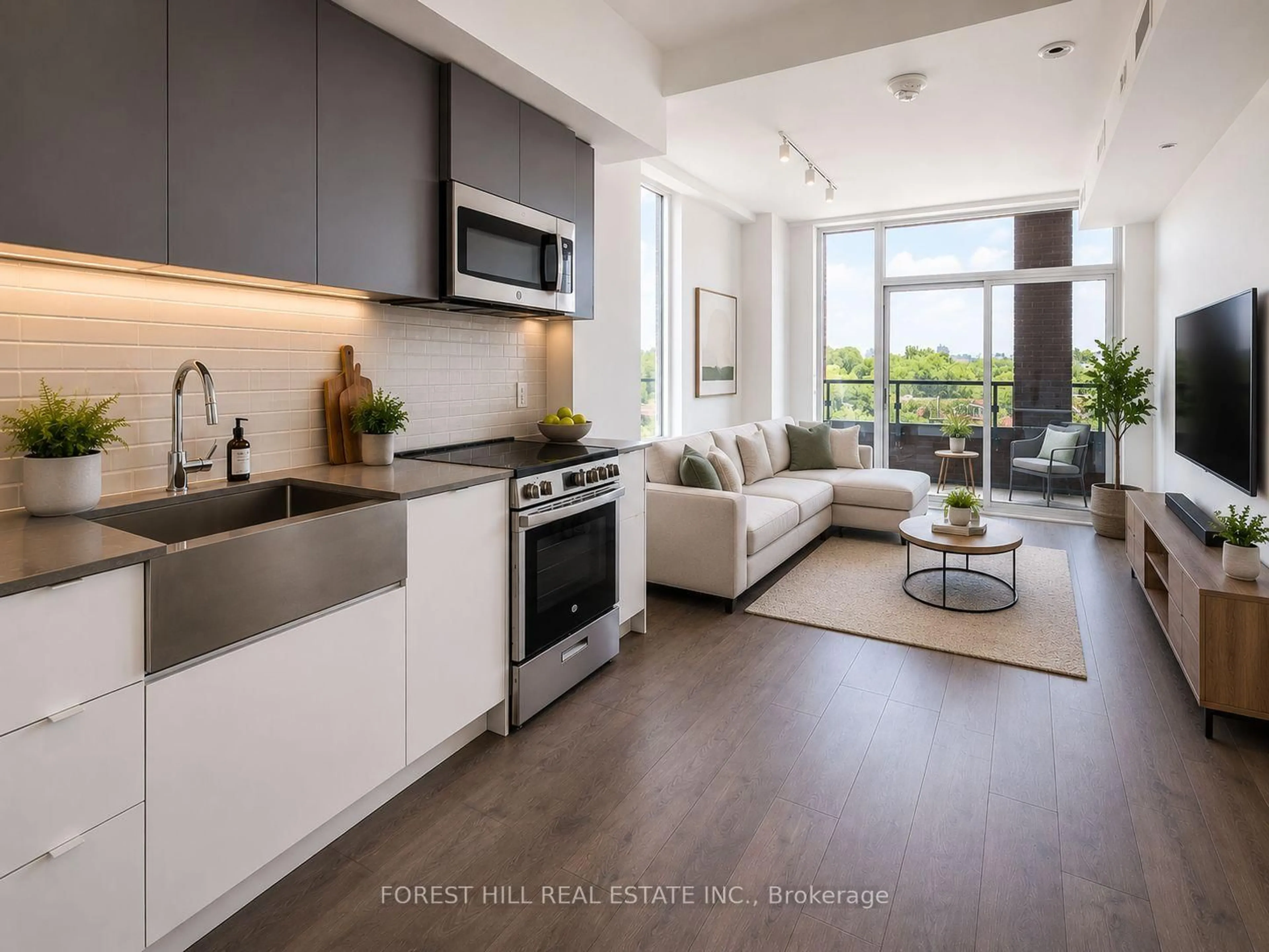 Open concept kitchen, unknown for 270 dufferin St #418, Toronto Ontario M6C 1A7