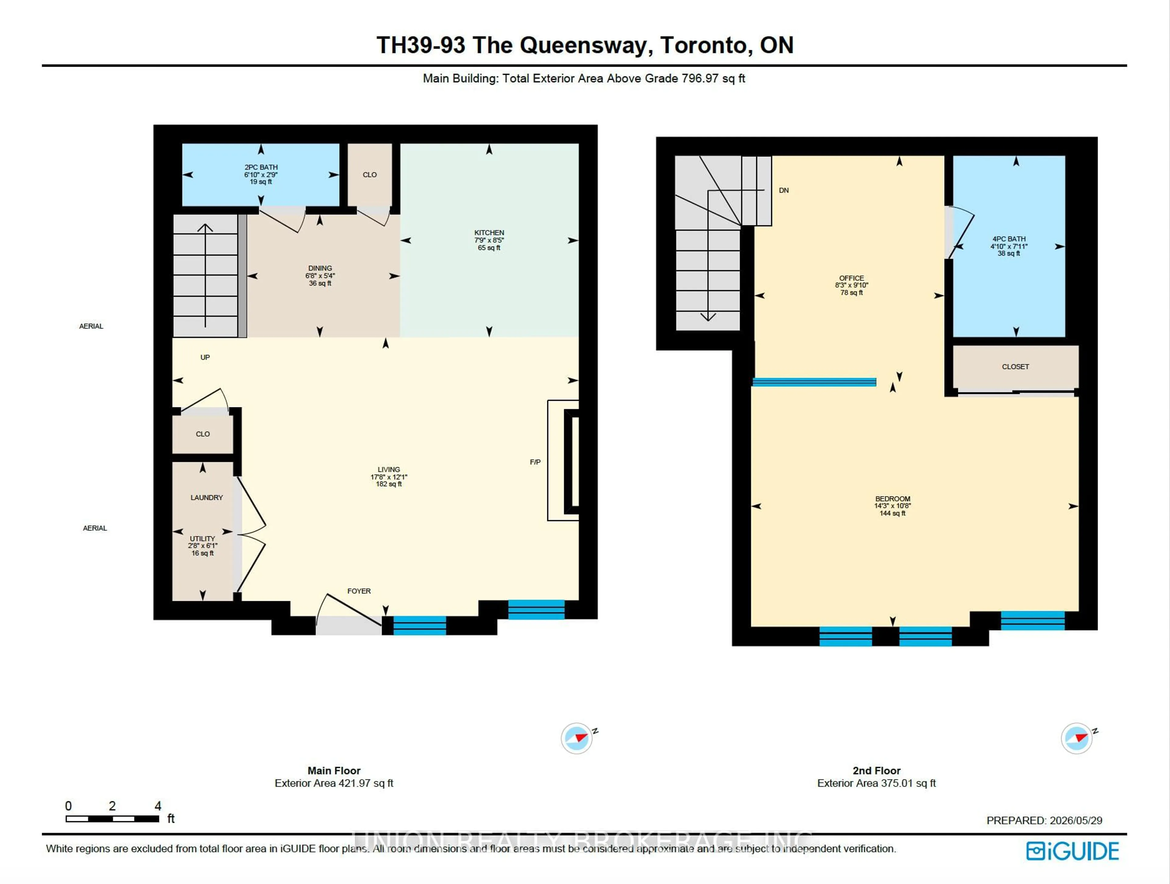 Floor plan for 93 The Queensway #39, Toronto Ontario M6S 5A7