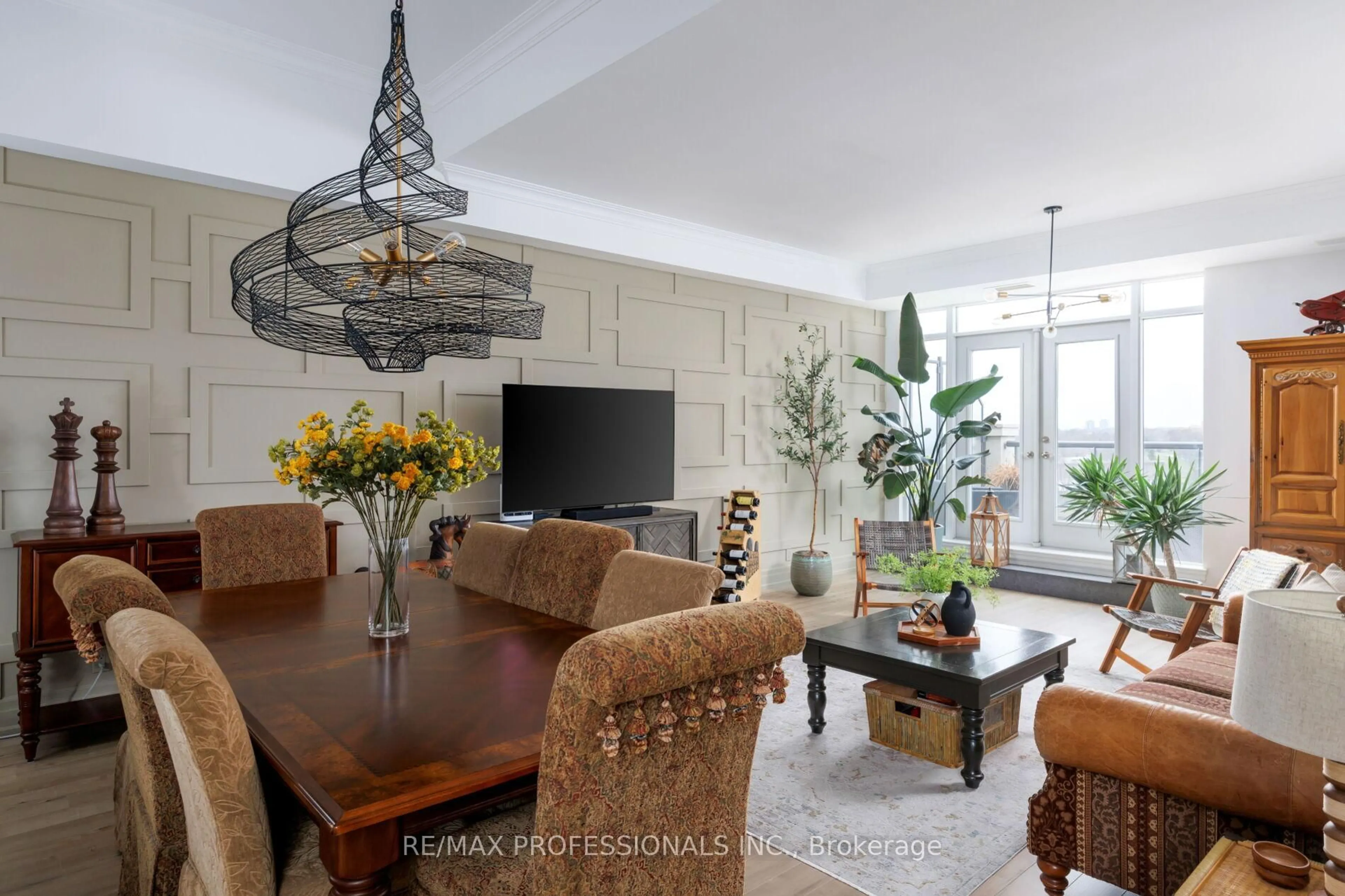 Living room with furniture, unknown for 9 Burnhamthorpe Cres #PH3, Toronto Ontario M9A 0A6