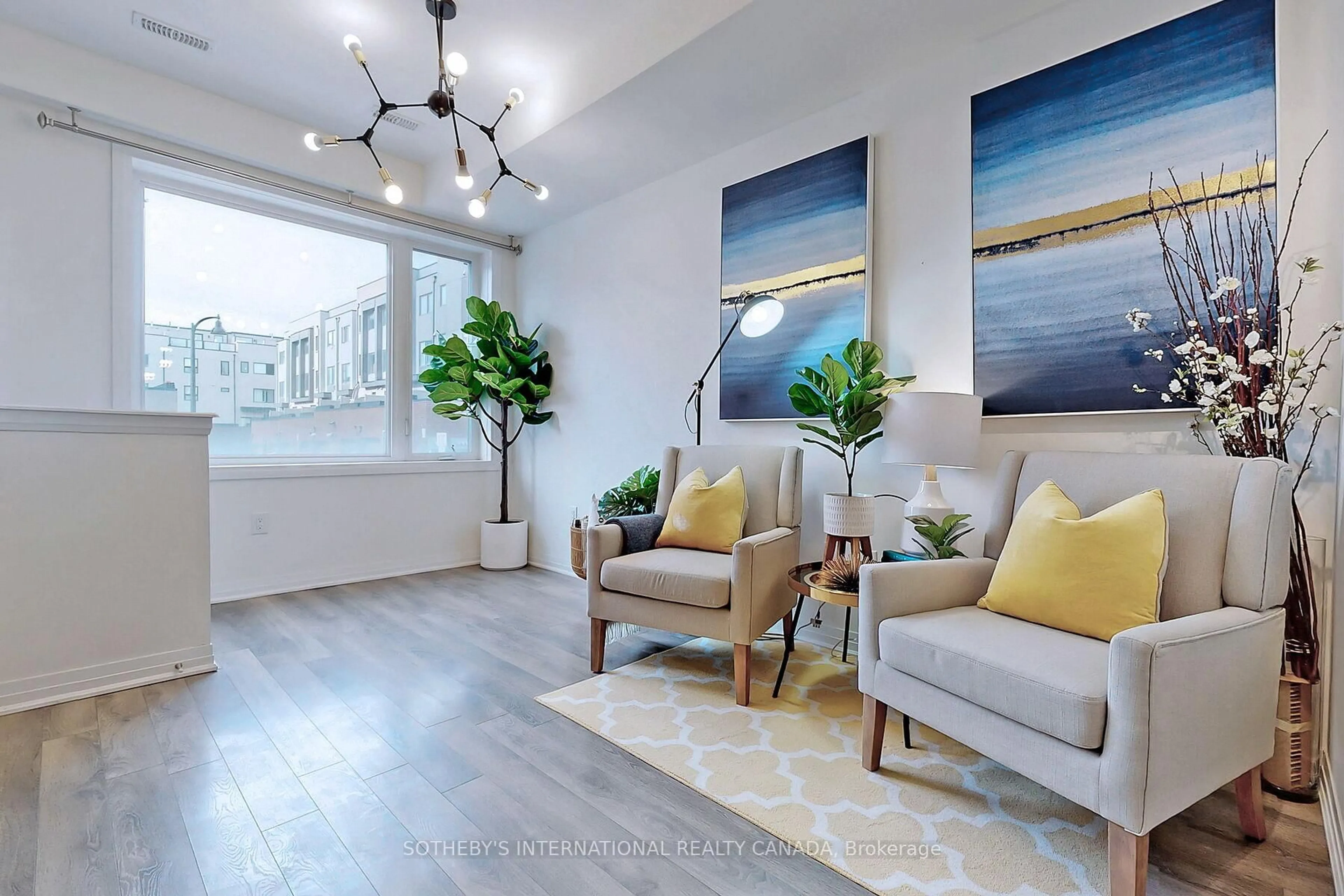 Living room with furniture, unknown for 27 Thomas Mulholland Dr, Toronto Ontario M3K 0A8