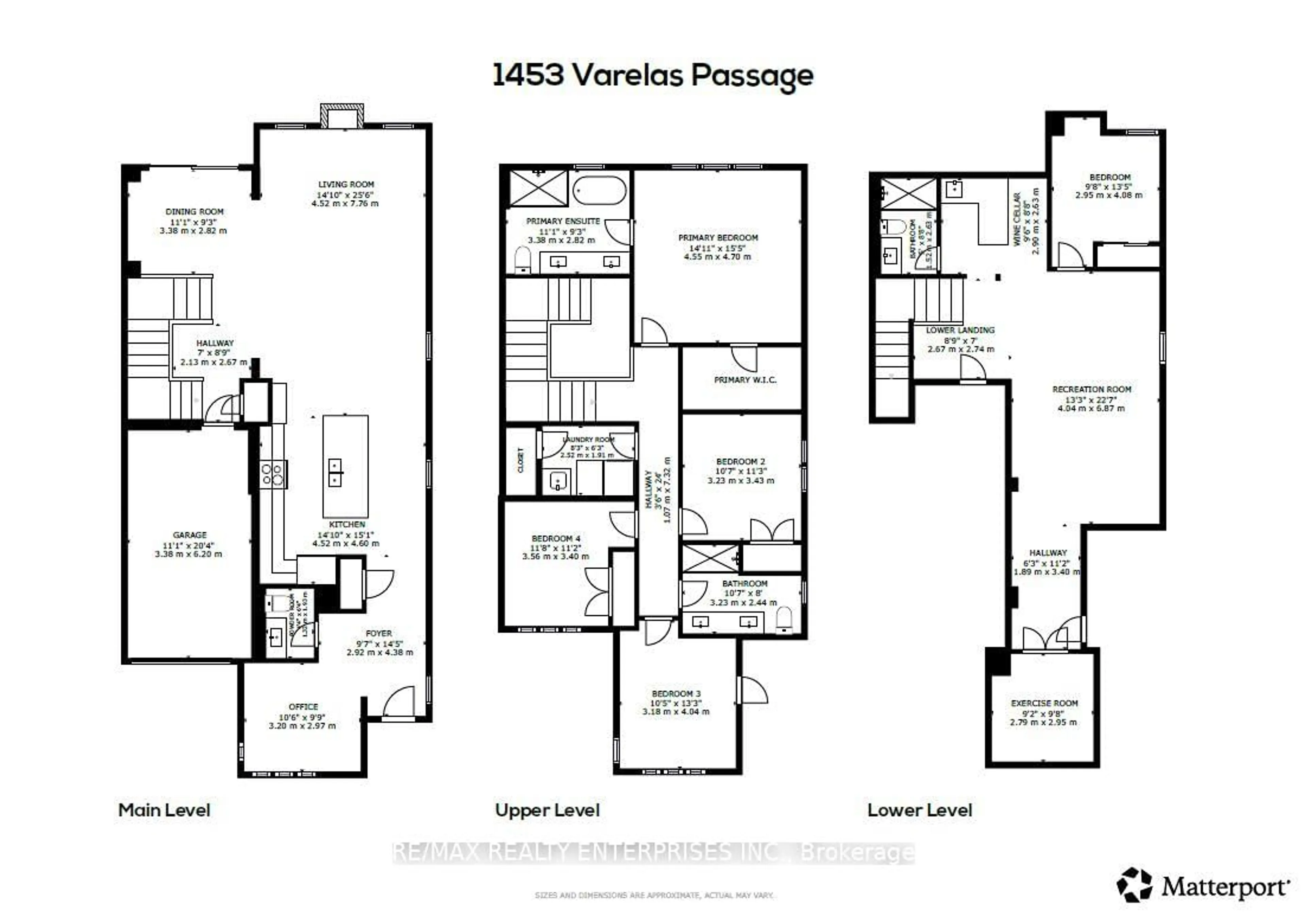 Floor plan for 1453 Varelas Passage, Oakville Ontario L6H 3S3