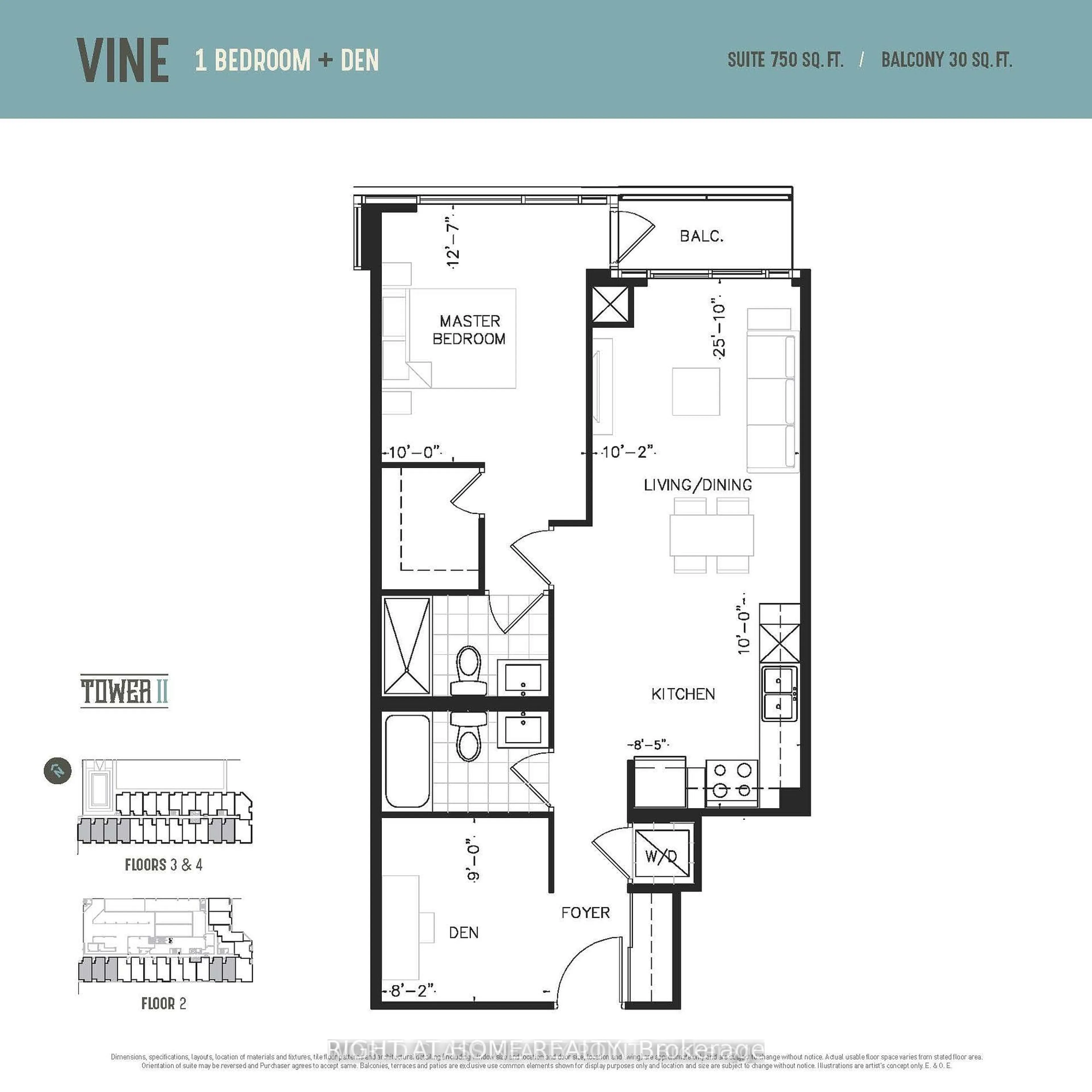 Floor plan for 2481 Taunton Rd #459, Oakville Ontario L6H 3R7
