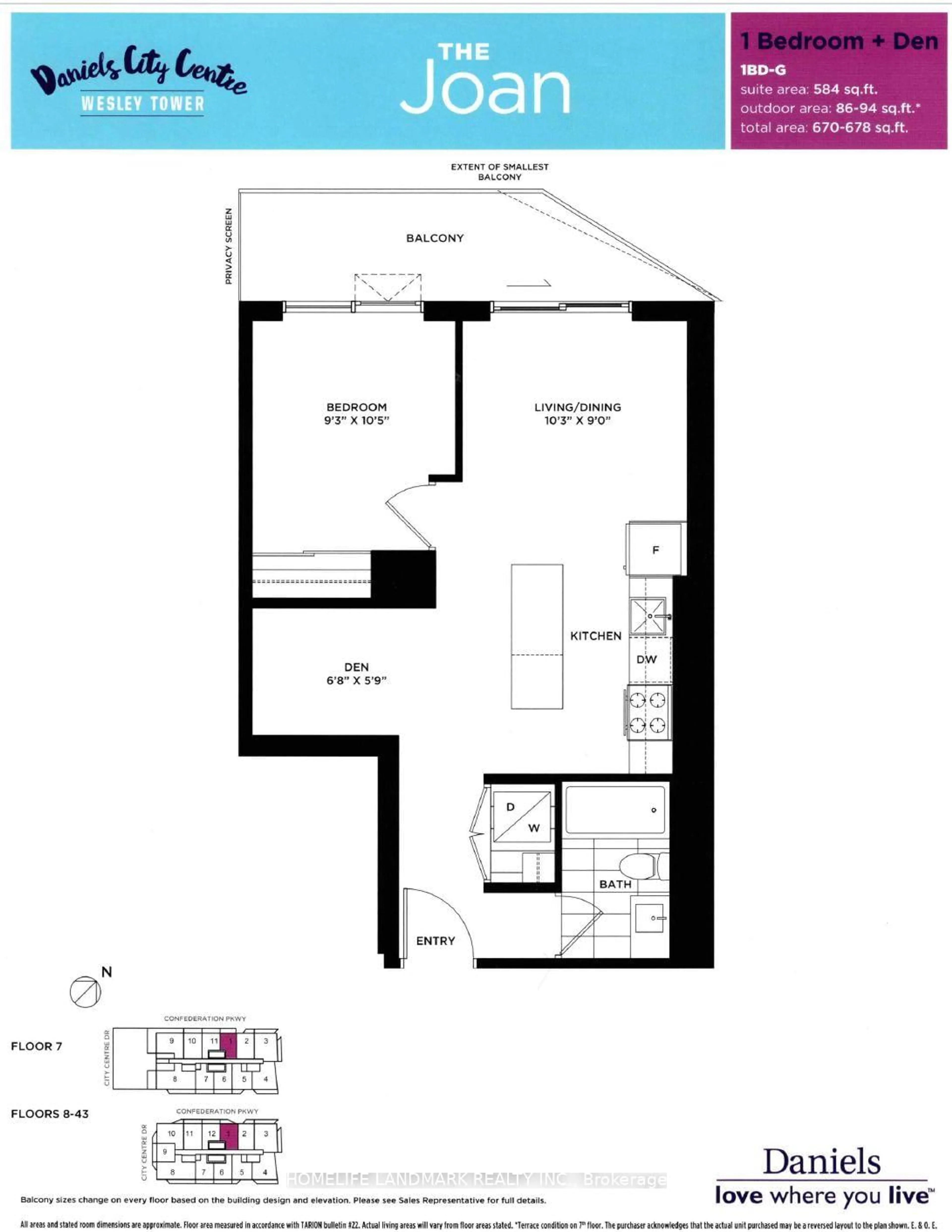 Floor plan for 4065 Confederation Pkwy #3901, Mississauga Ontario L5B 0L4