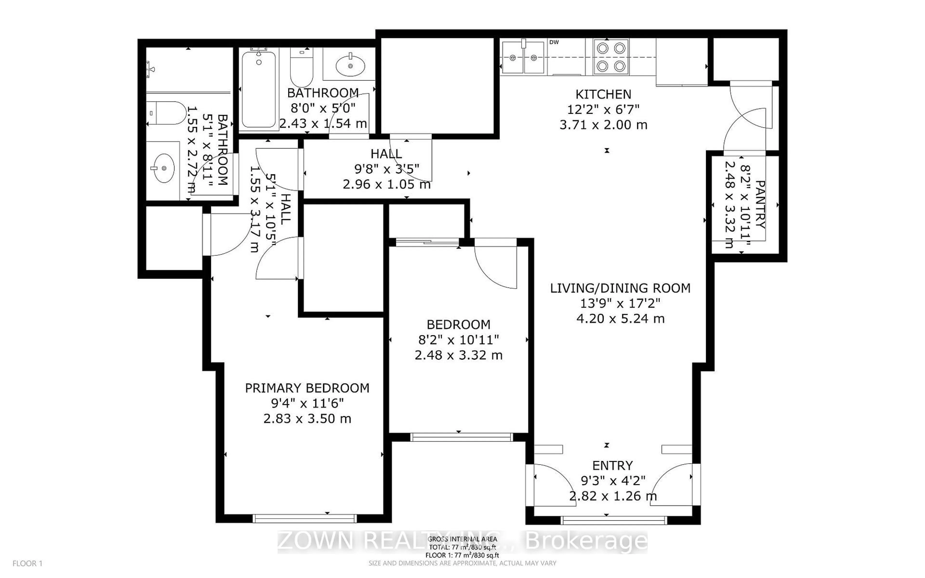 Floor plan for 70 Eastwood Park Gdns #25, Toronto Ontario M8W 0B2
