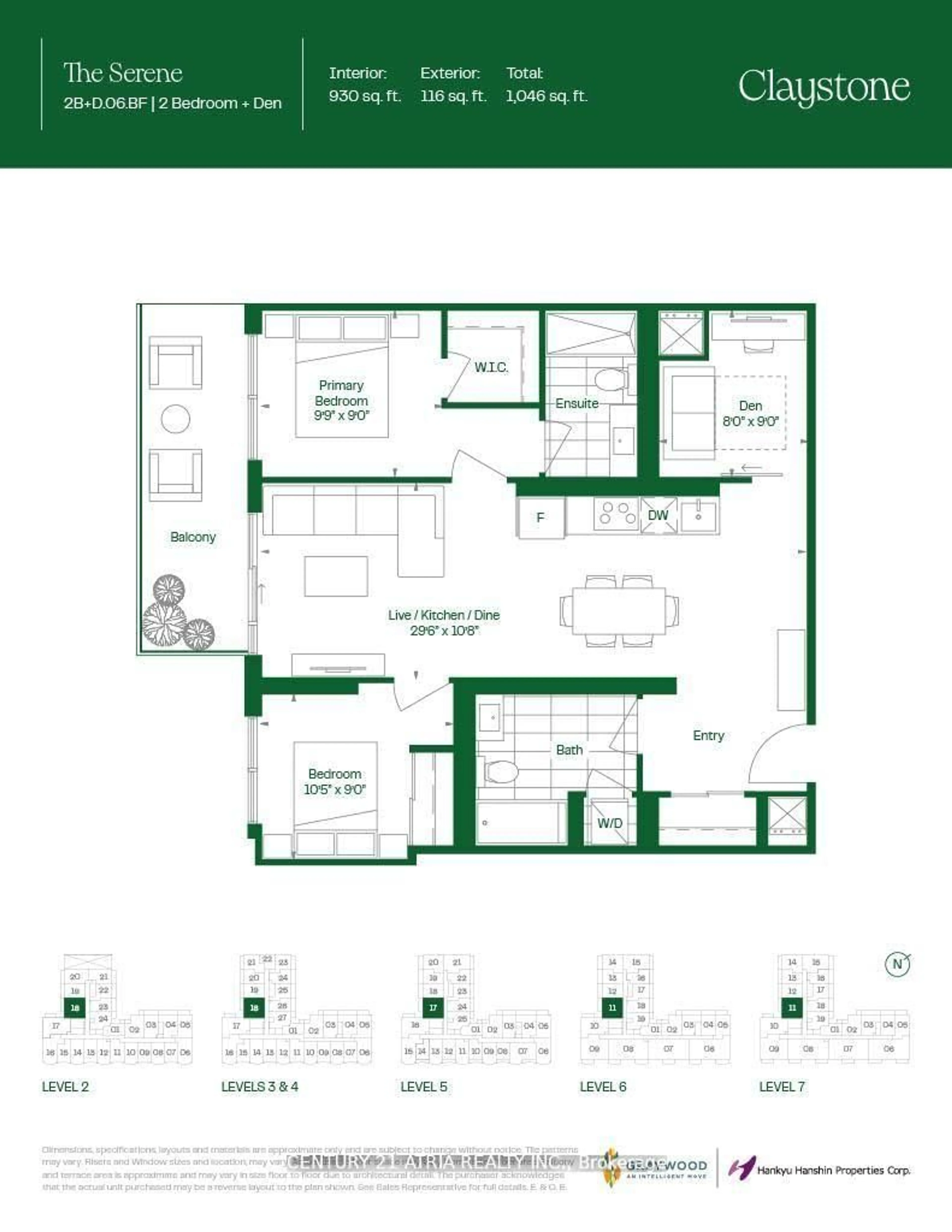 Floor plan for 2375 Lakeshore Rd #611, Oakville Ontario L6L 1H4