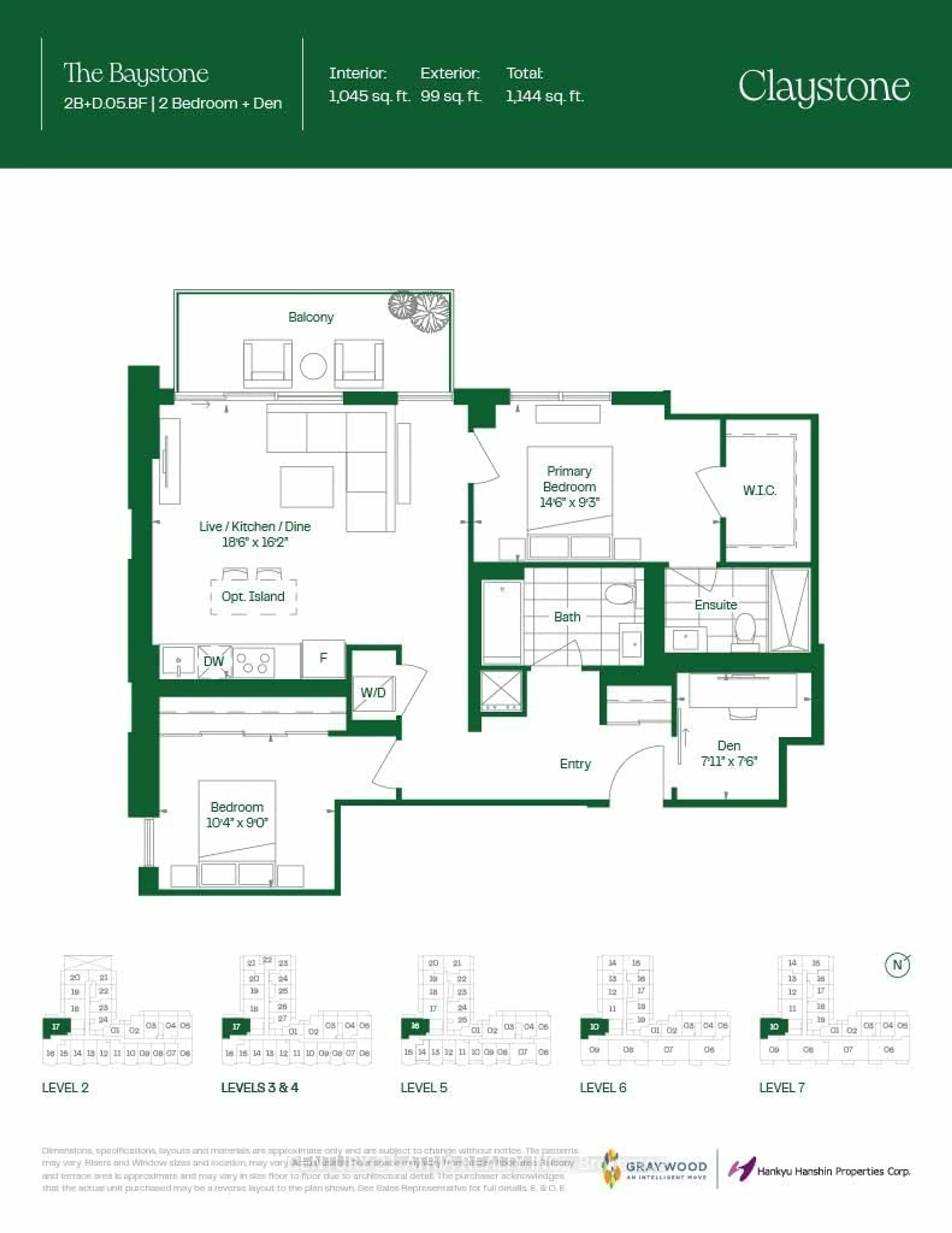 Floor plan for 2375 Lakeshore Rd #417, Oakville Ontario L6L 1H4