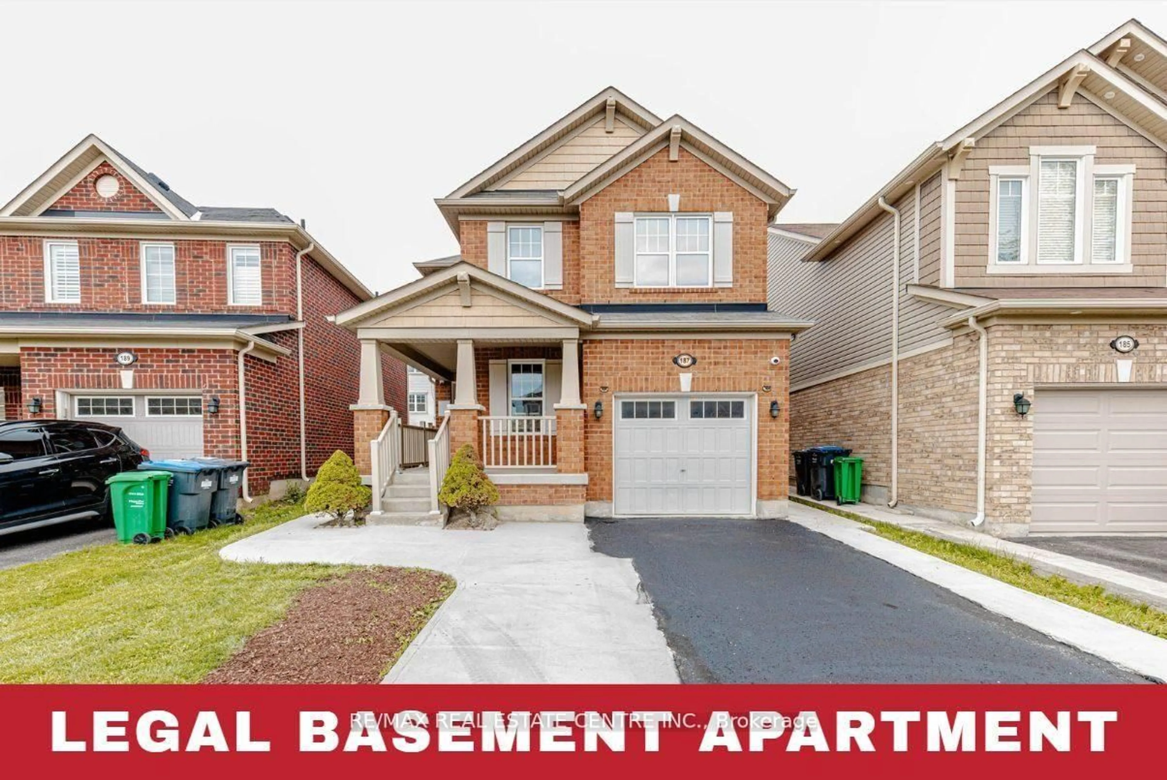 Home with brick exterior material, street for 187 Lockwood Rd, Brampton Ontario L6Y 5W1