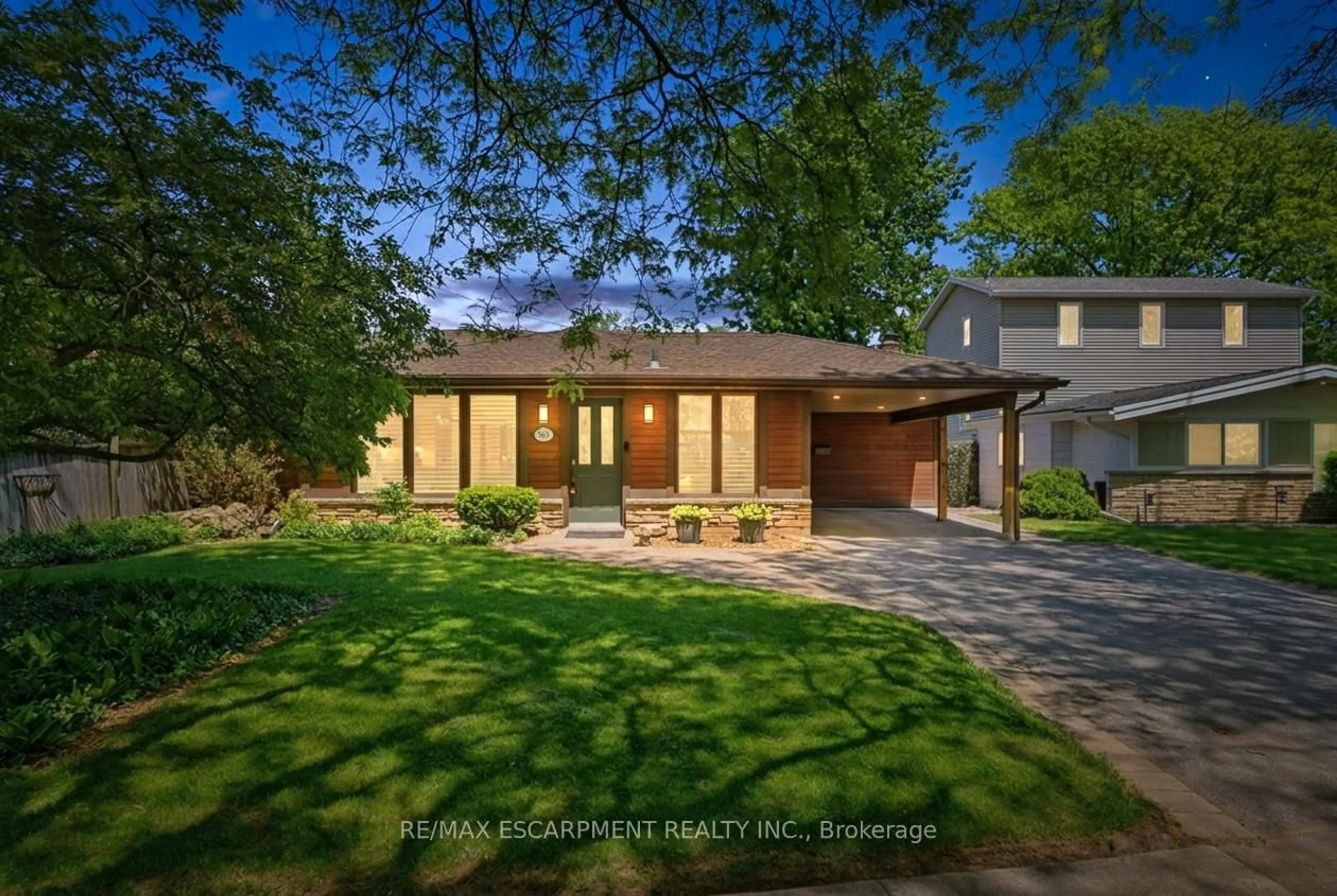 Home with brick exterior material, street for 563 Elwood Rd, Burlington Ontario L7N 3C6