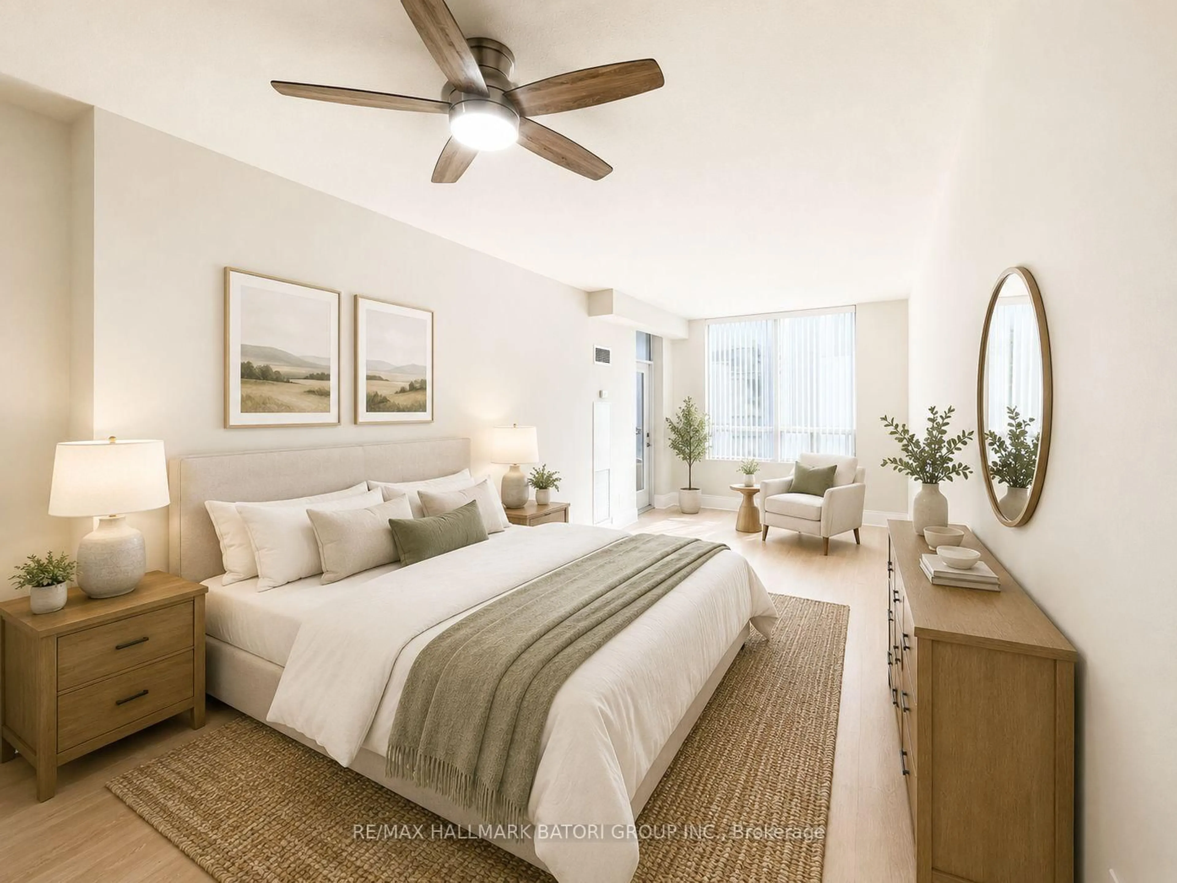 Bedroom with bed, unknown for 5233 Dundas St #316, Toronto Ontario M9B 6M1