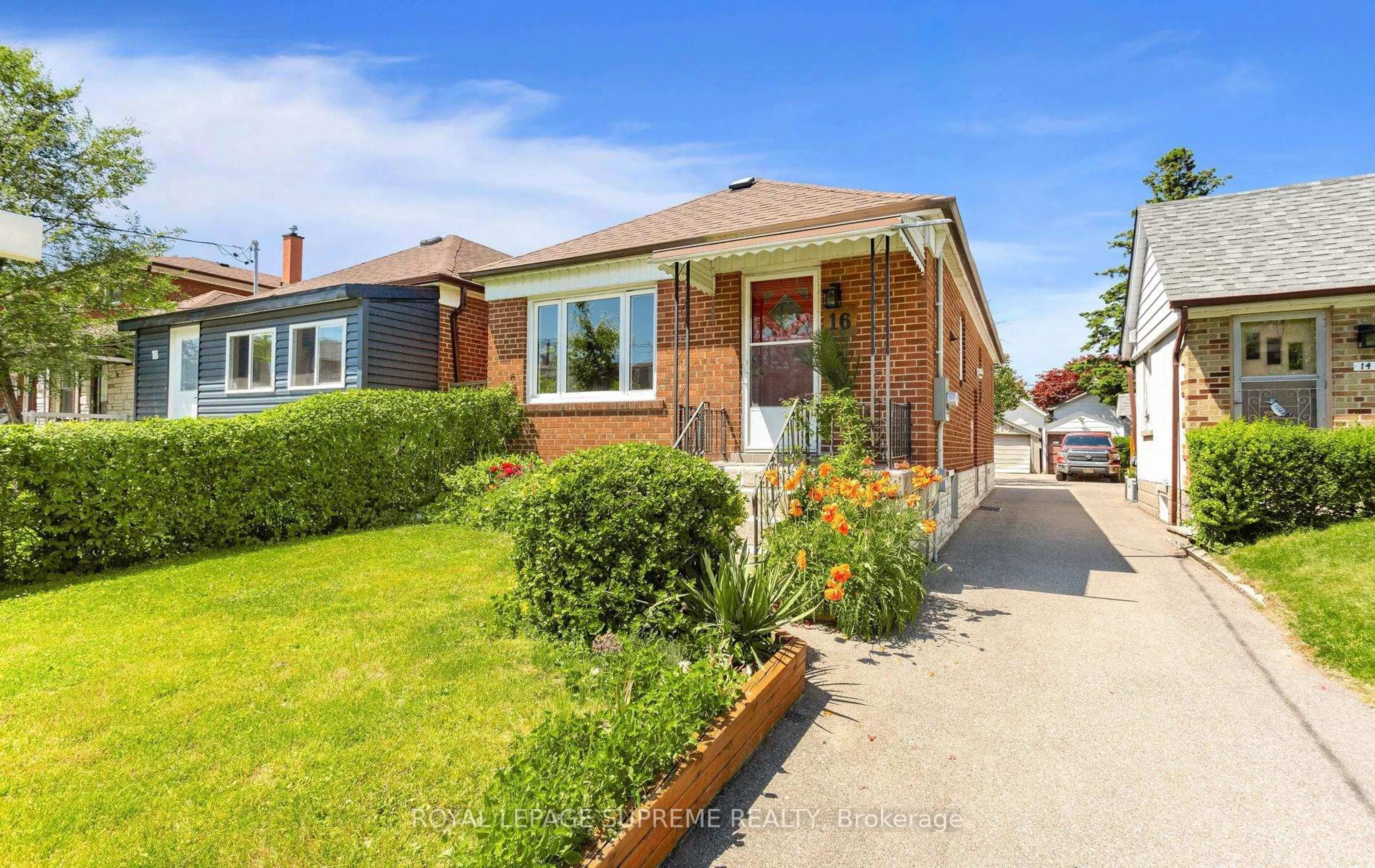 Home with brick exterior material, street for 16 East Dr, Toronto Ontario M6N 2N7