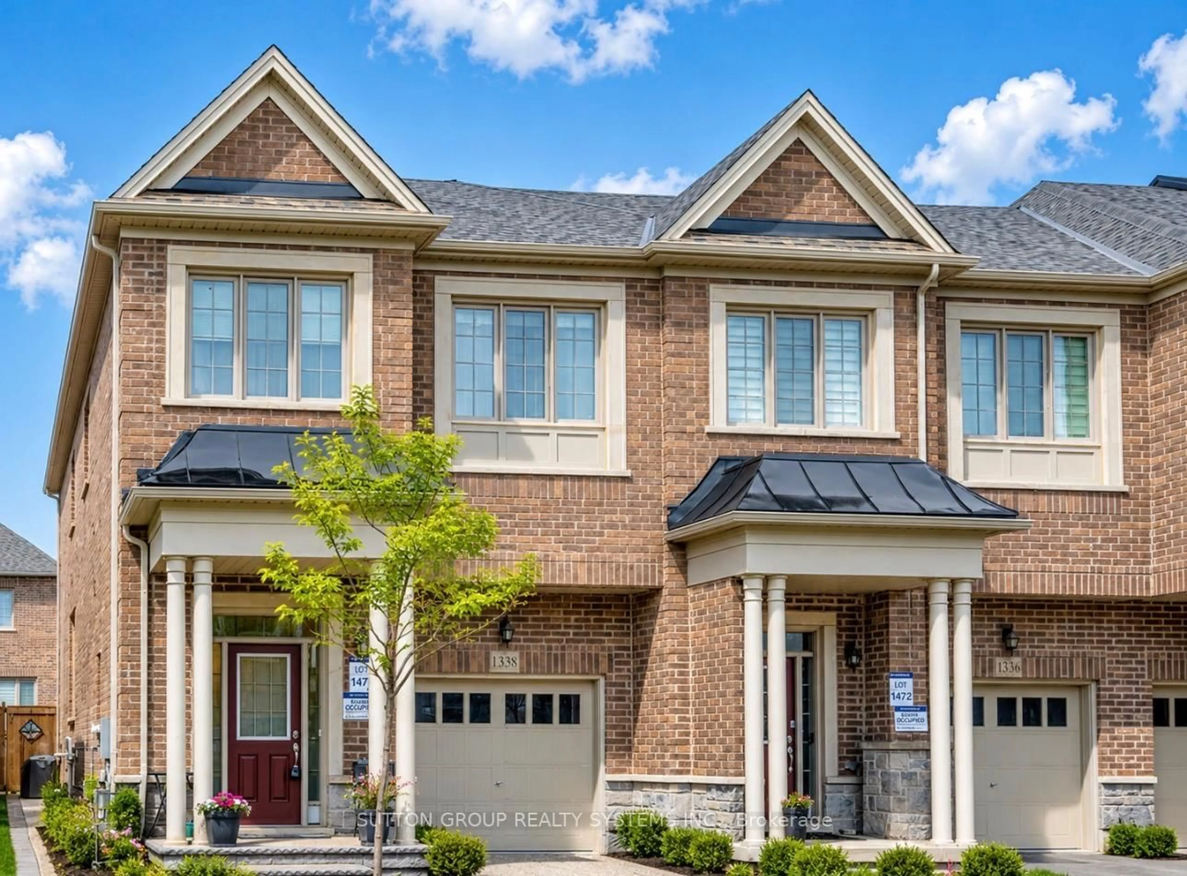 Home with brick exterior material, street for 1338 Restivo Lane, Milton Ontario L9E 1K2