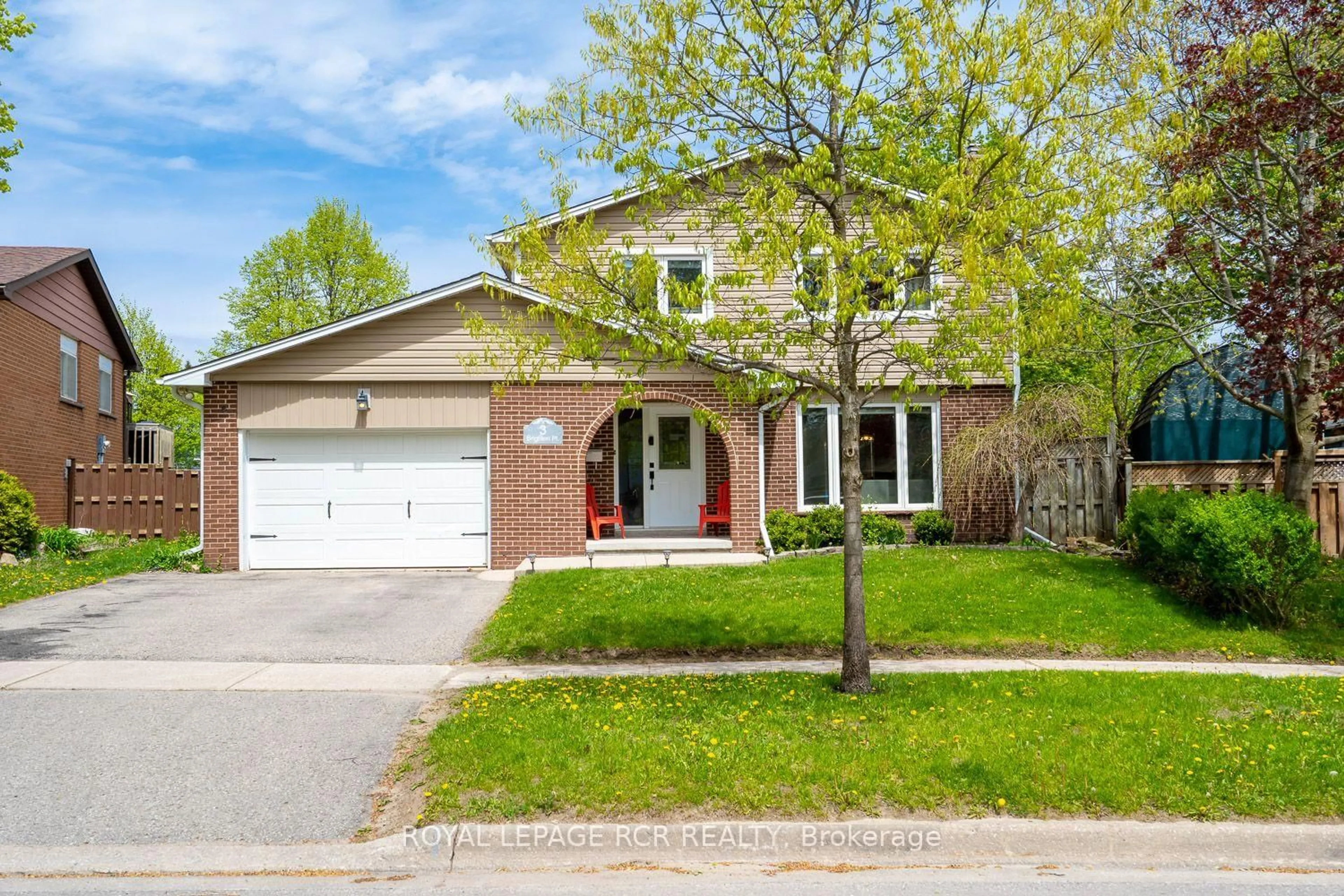 Home with brick exterior material, street for 3 Brighton Pl, Orangeville Ontario L9W 3C4