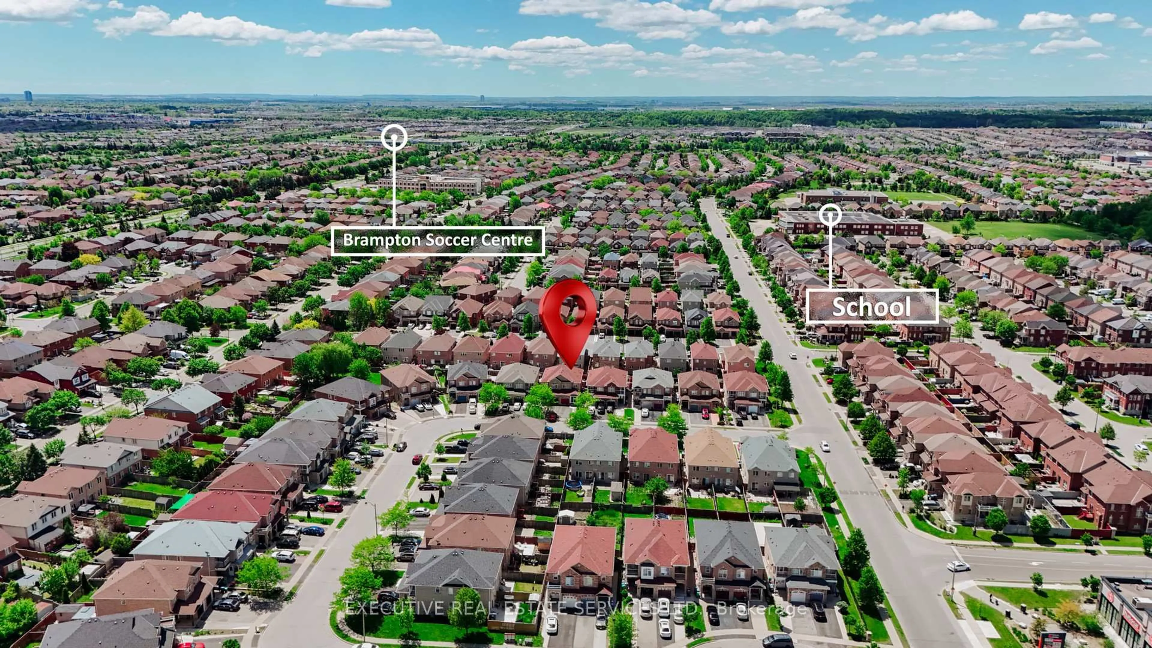 A pic from outside/outdoor area/front of a property/back of a property/a pic from drone, street for 84 Dewridge Crt, Brampton Ontario L6R 3C1
