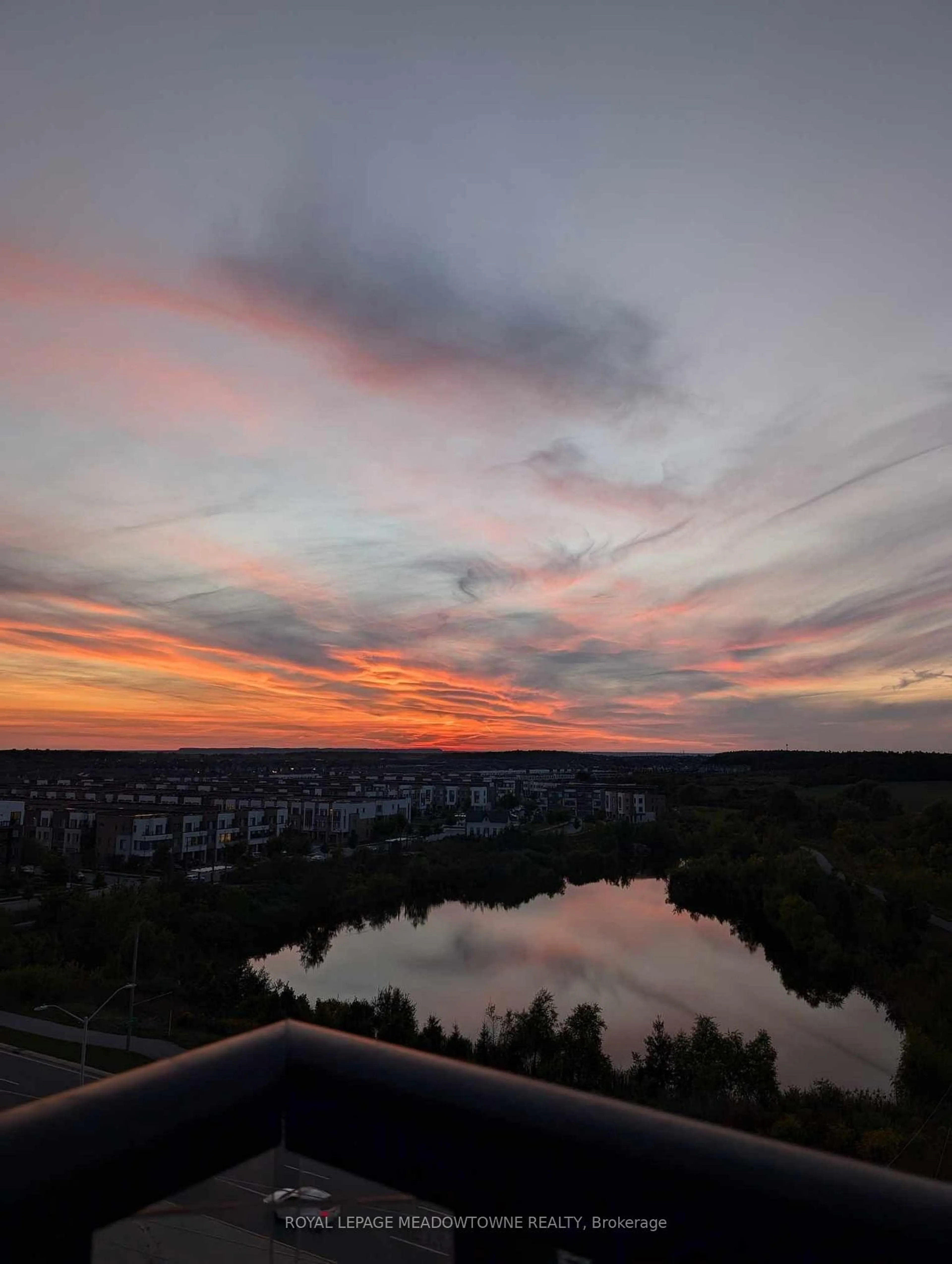 A pic from outside/outdoor area/front of a property/back of a property/a pic from drone, water/lake/river/ocean view for 2489 Taunton Rd #714, Oakville Ontario L6H 3R9