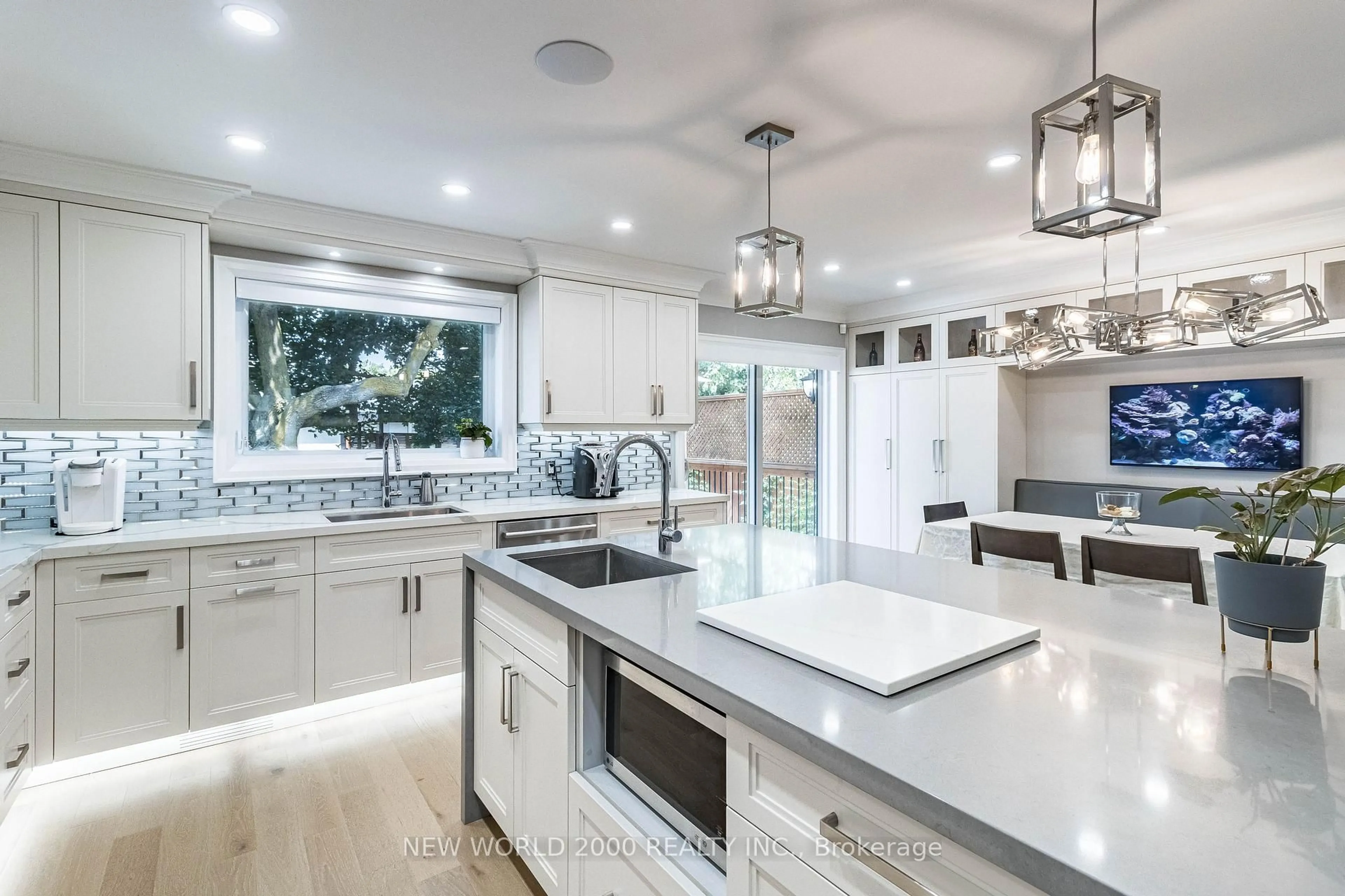 Contemporary kitchen, ceramic/tile floor for 58 Comay Rd, Toronto Ontario M6M 2L1