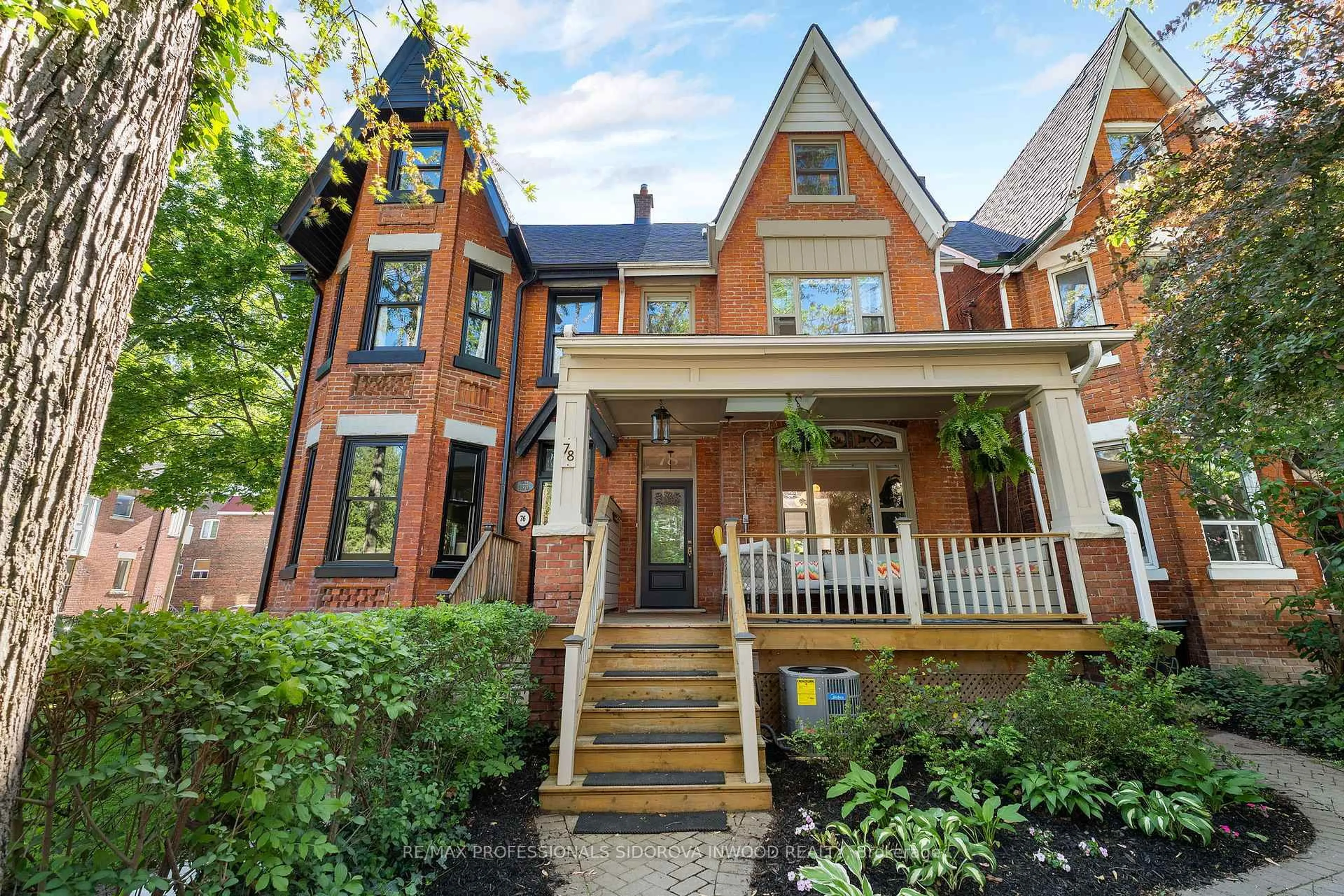 Home with brick exterior material, street for 78 Sorauren Ave, Toronto Ontario M6R 2E2