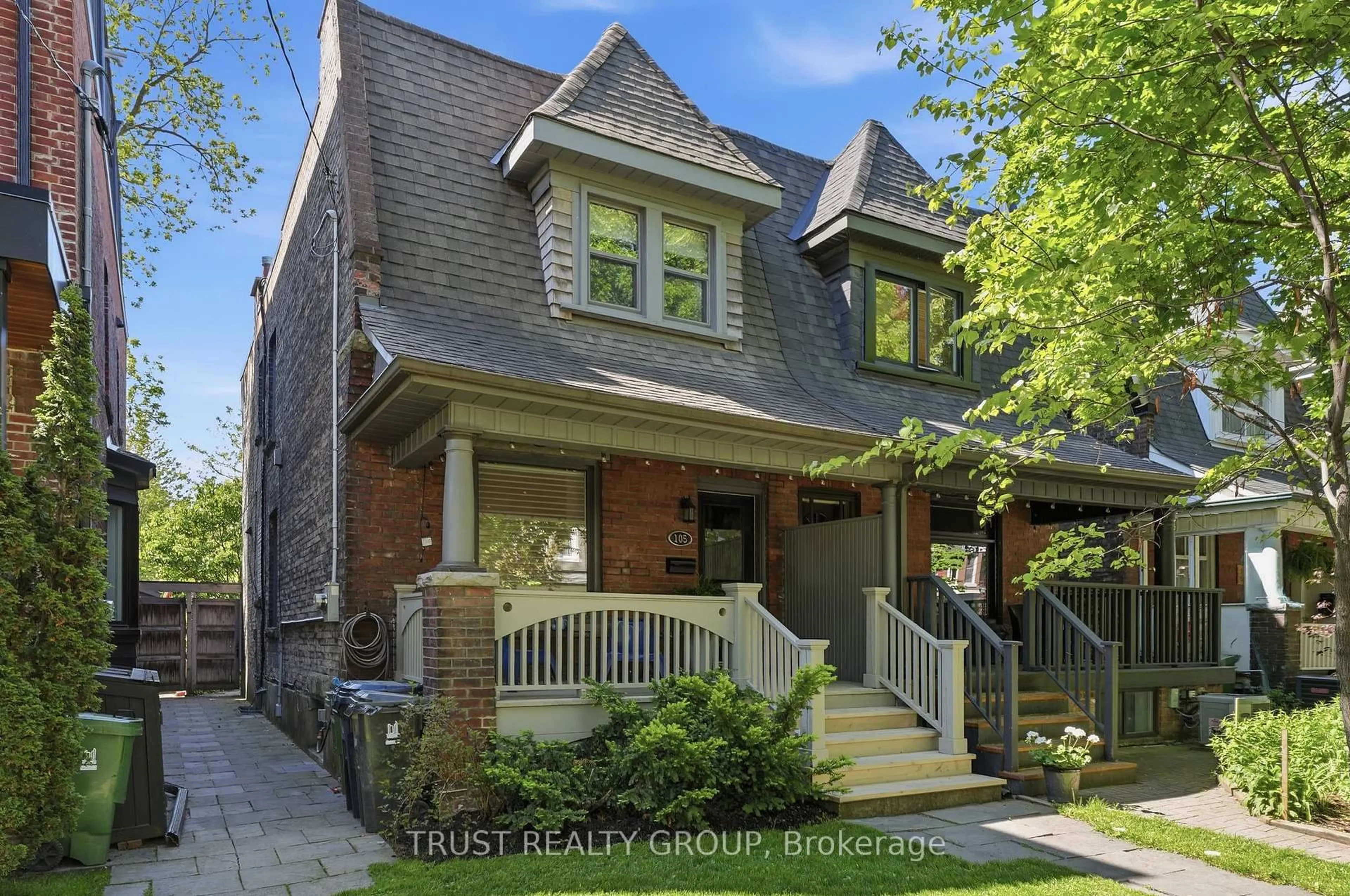 Home with brick exterior material, street for 105 Pearson Ave, Toronto Ontario M6R 1G4