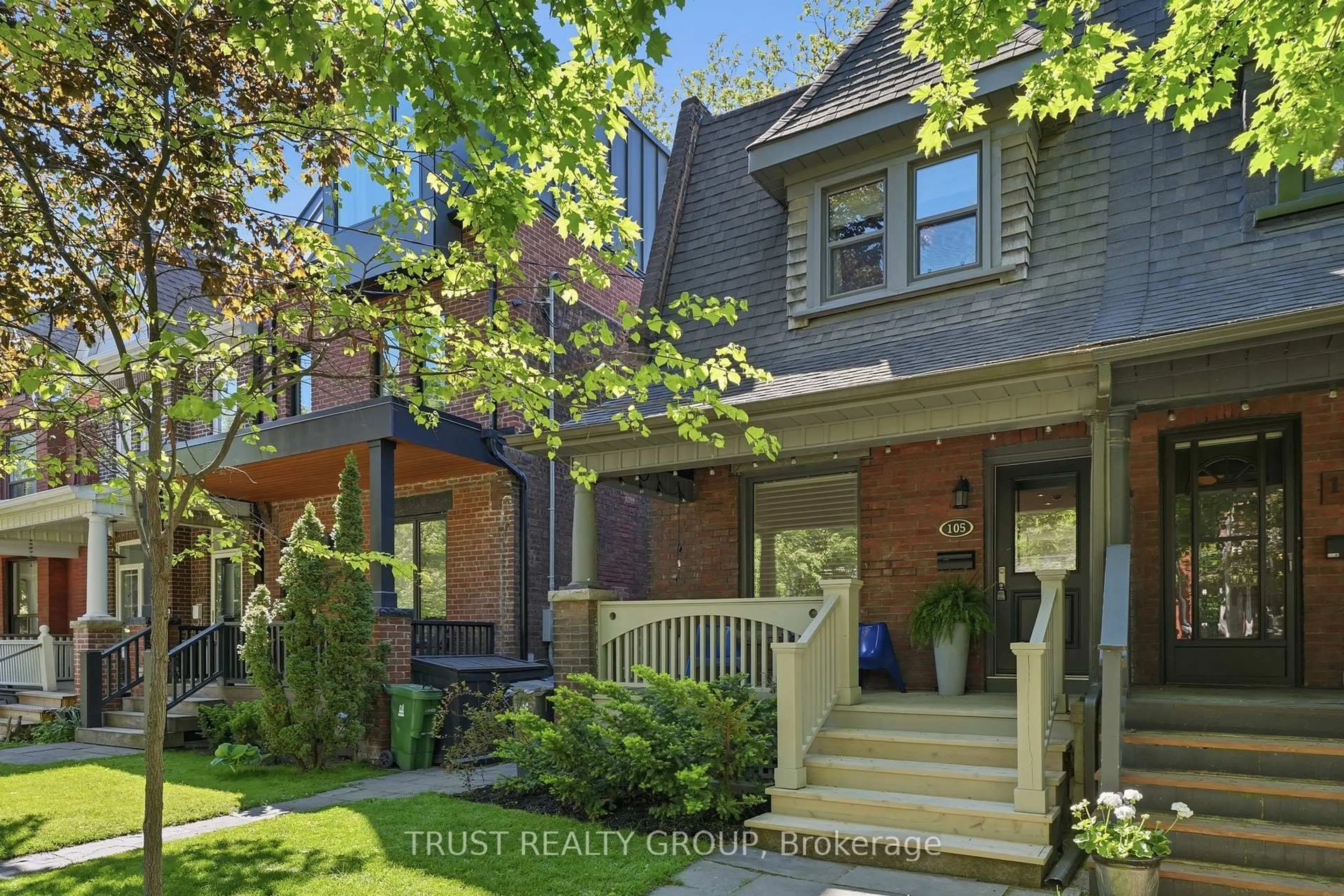 Home with brick exterior material, street for 105 Pearson Ave, Toronto Ontario M6R 1G4