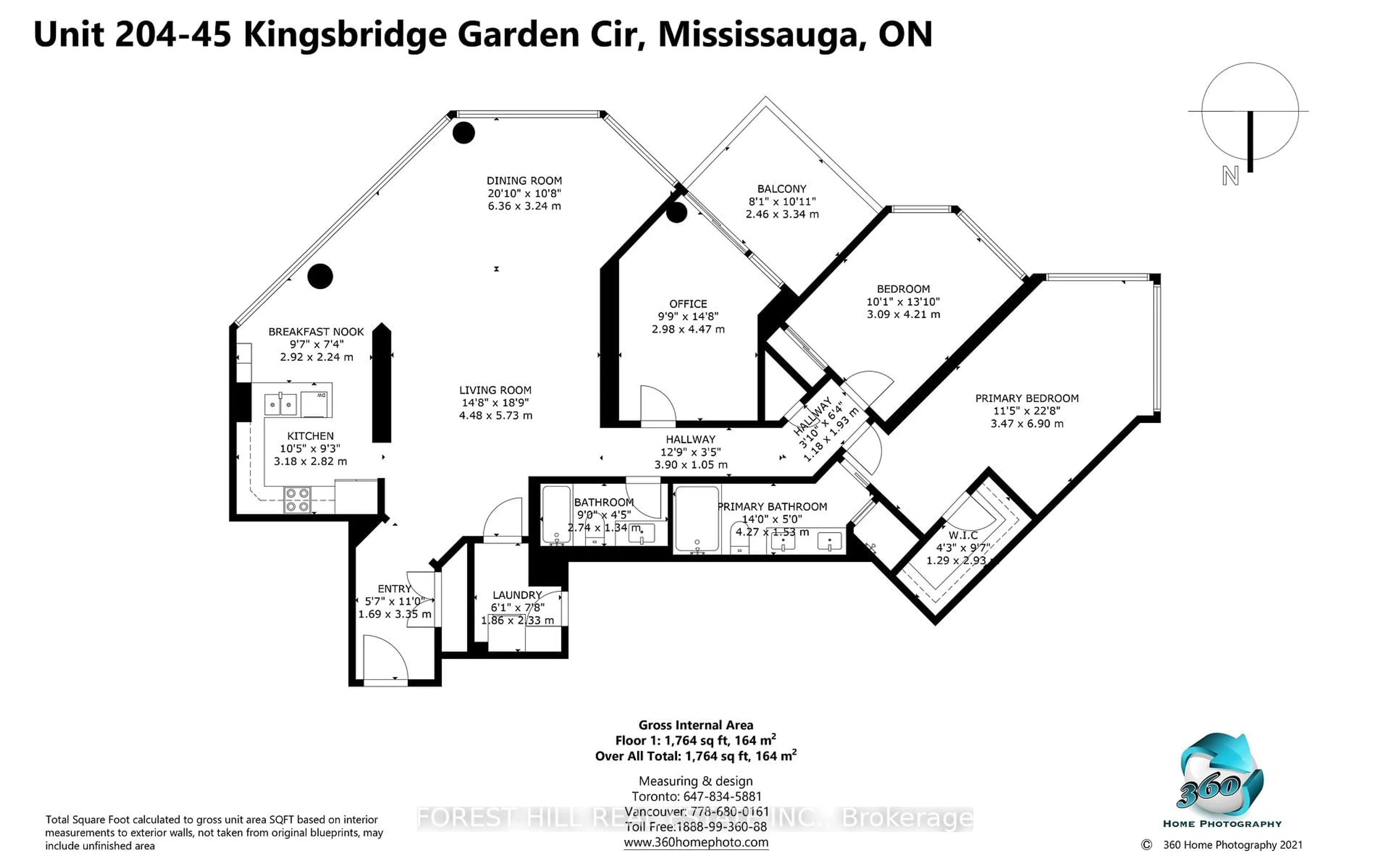 Floor plan for 45 Kingsbridge Garden Circ #204, Mississauga Ontario L5R 3K4