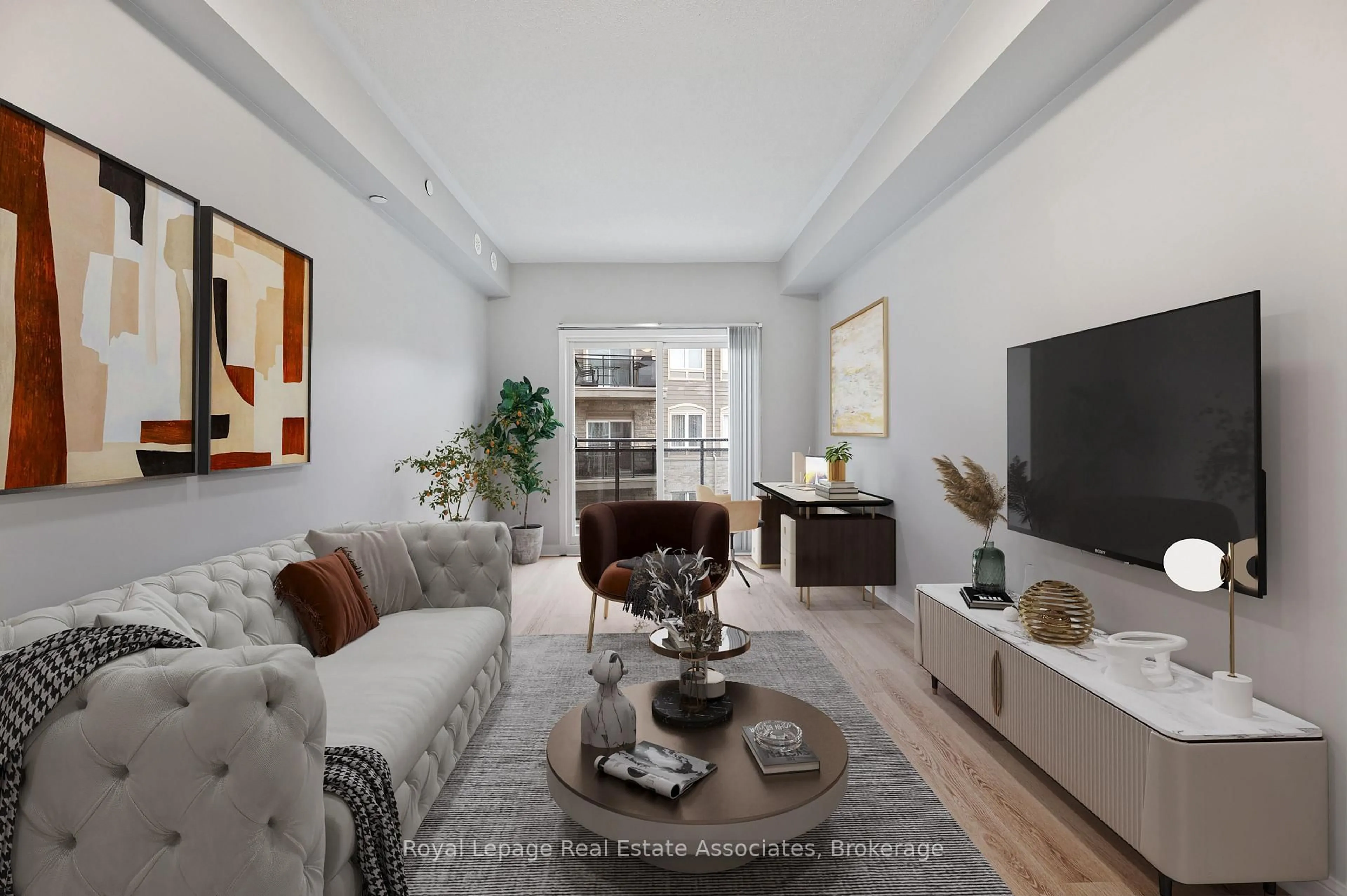 Living room with furniture, unknown for 3075 Thomas St #304, Mississauga Ontario L5M 0M4