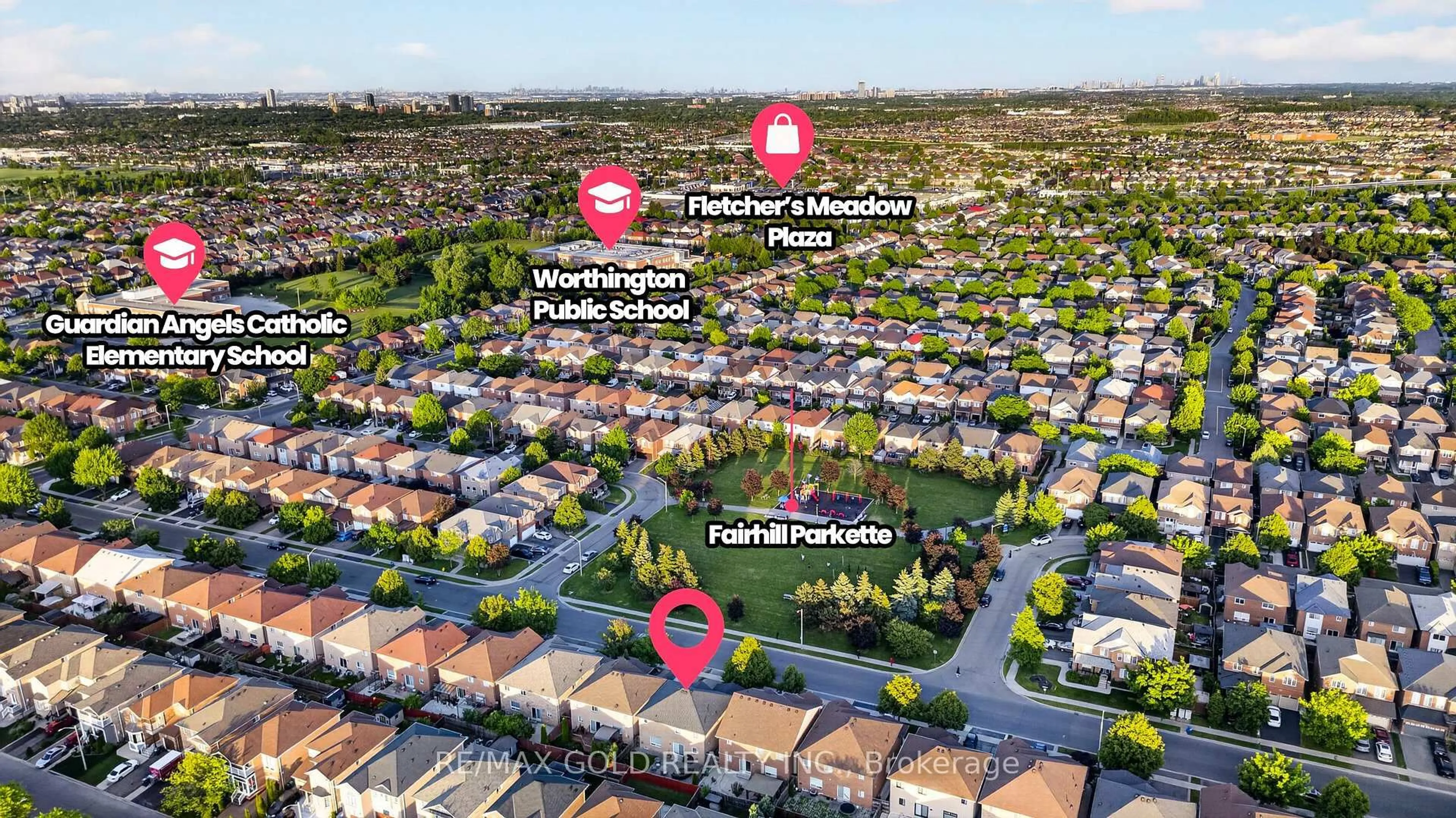 A pic from outside/outdoor area/front of a property/back of a property/a pic from drone, street for 50 Fairhill Ave, Brampton Ontario L7A 2E7