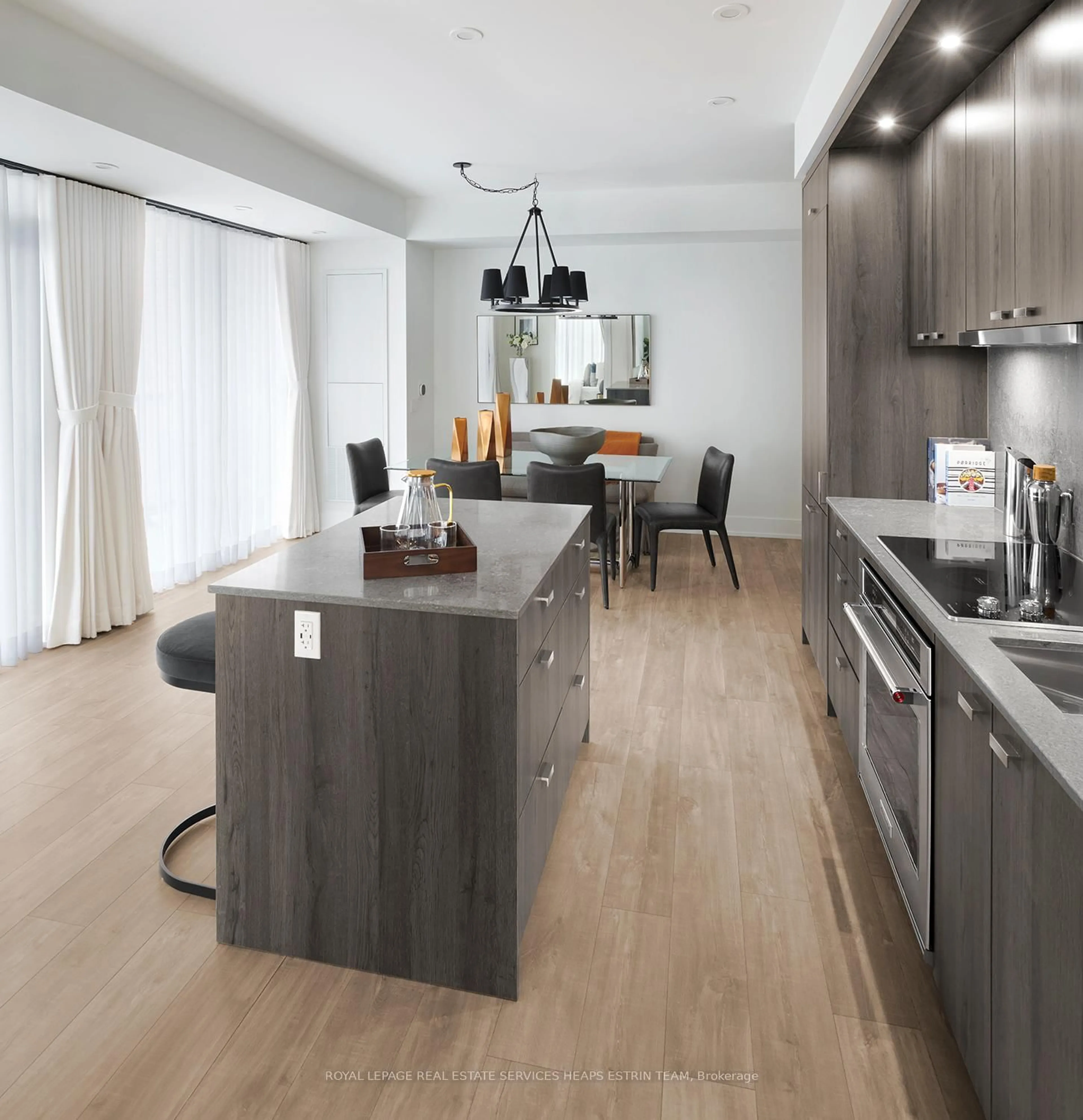 Contemporary kitchen, wood/laminate floor for 858 Dupont St #328, Toronto Ontario M6G 1Z7
