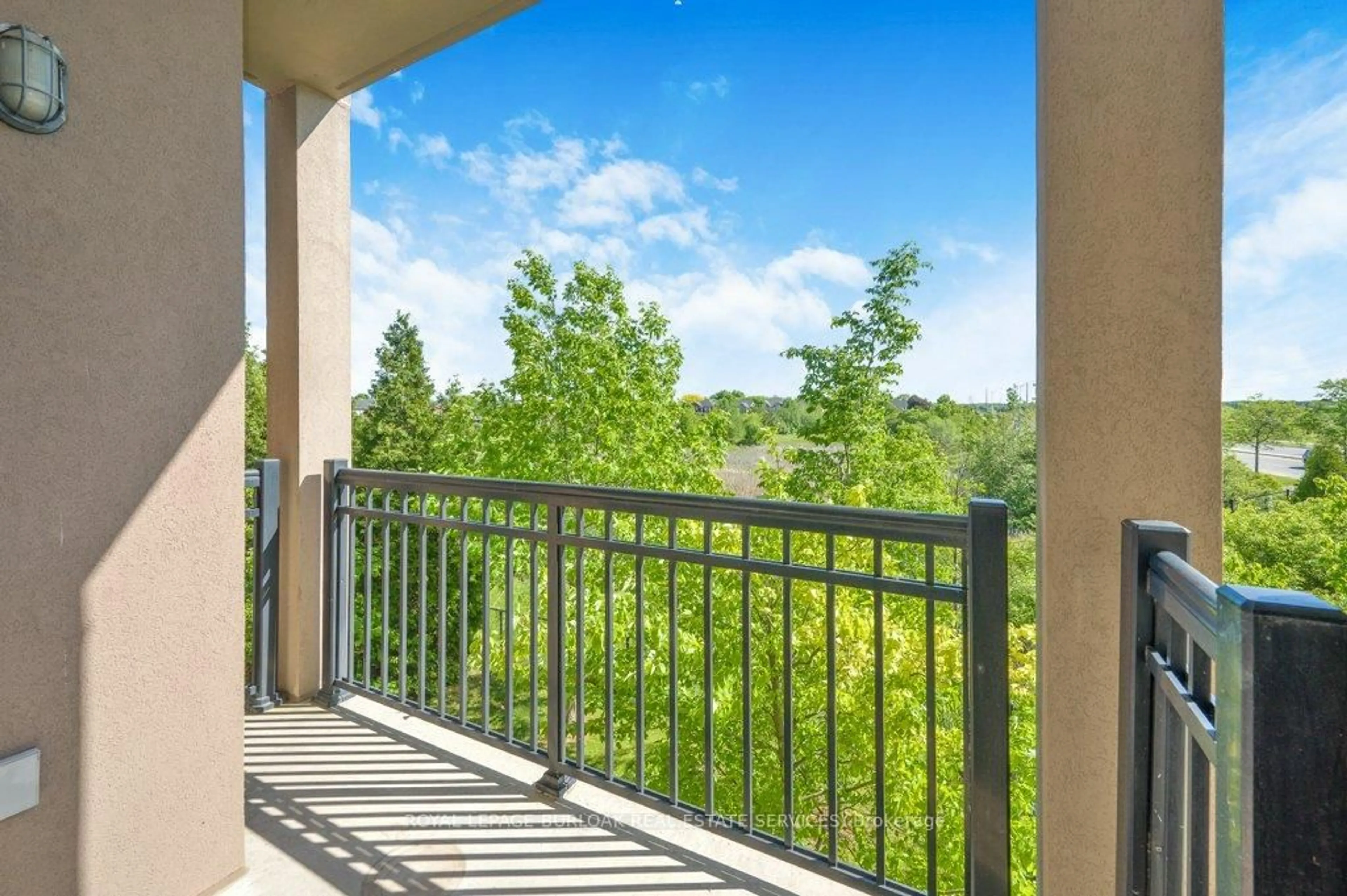 Balcony in the apartment, water/lake/river/ocean view for 5327 Upper Middle Rd #214, Burlington Ontario L7L 0E9