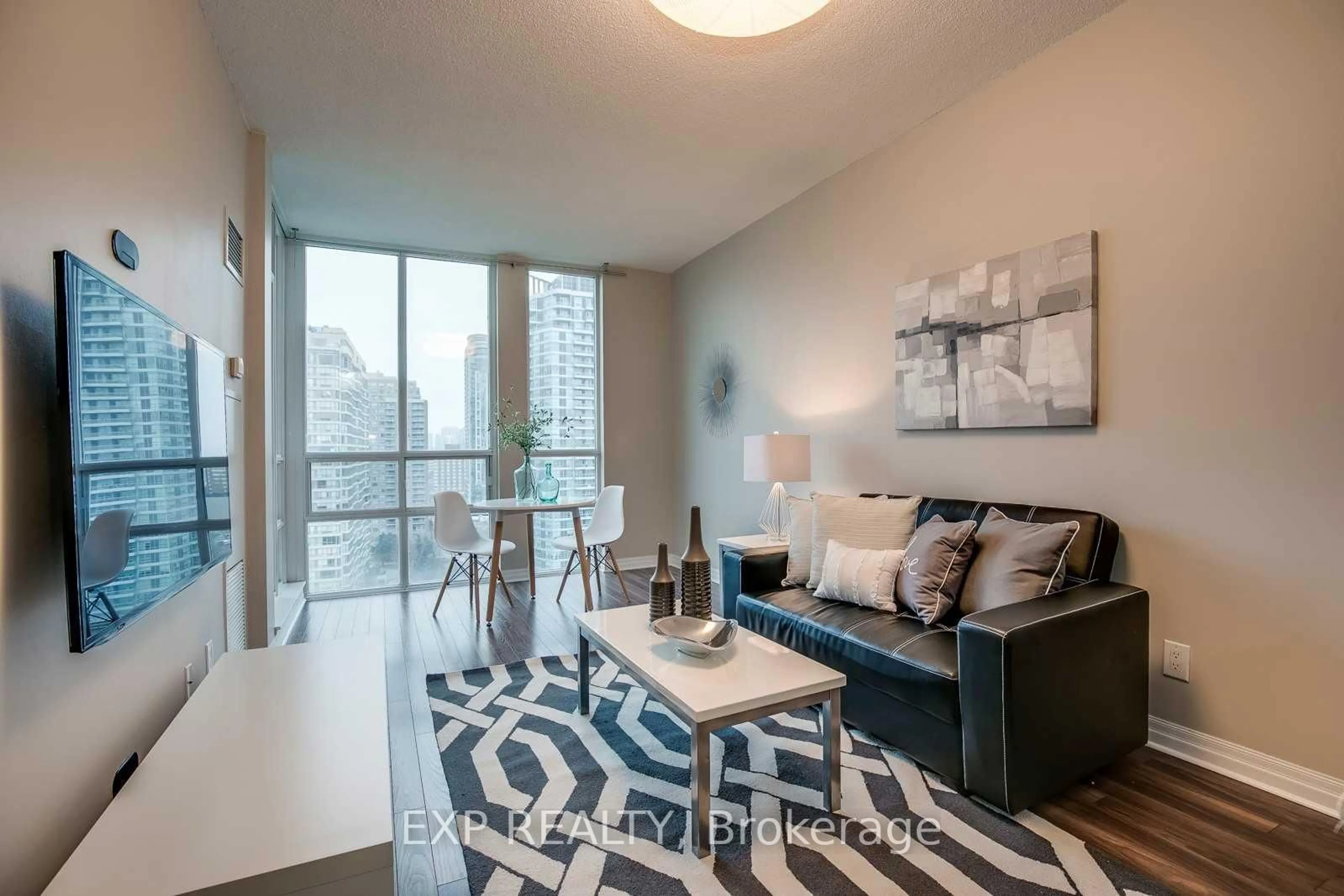 Living room with furniture, unknown for 3515 Kariya Dr #1701, Mississauga Ontario L5B 0C1