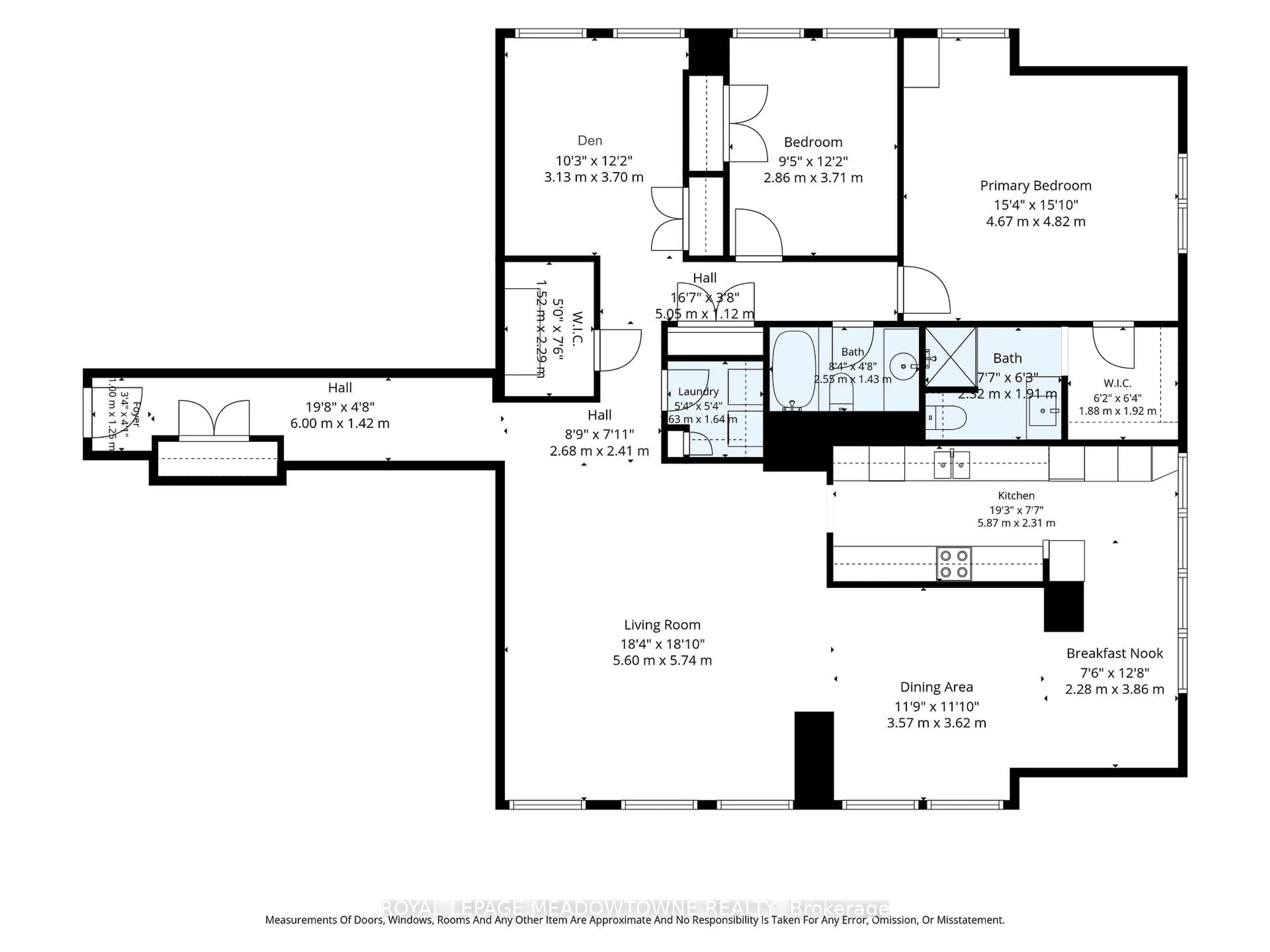 Floor plan for 3650 Kaneff Cres #3303, Mississauga Ontario L5A 4A1