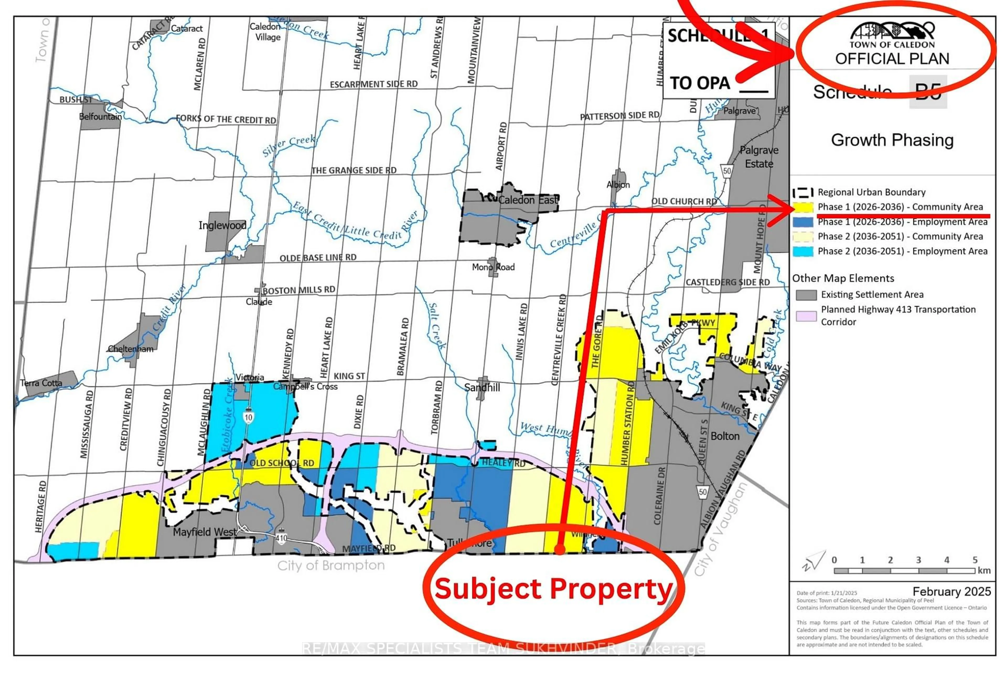 Picture of a map for 7236 Mayfield Rd, Caledon Ontario L7C 0Z9