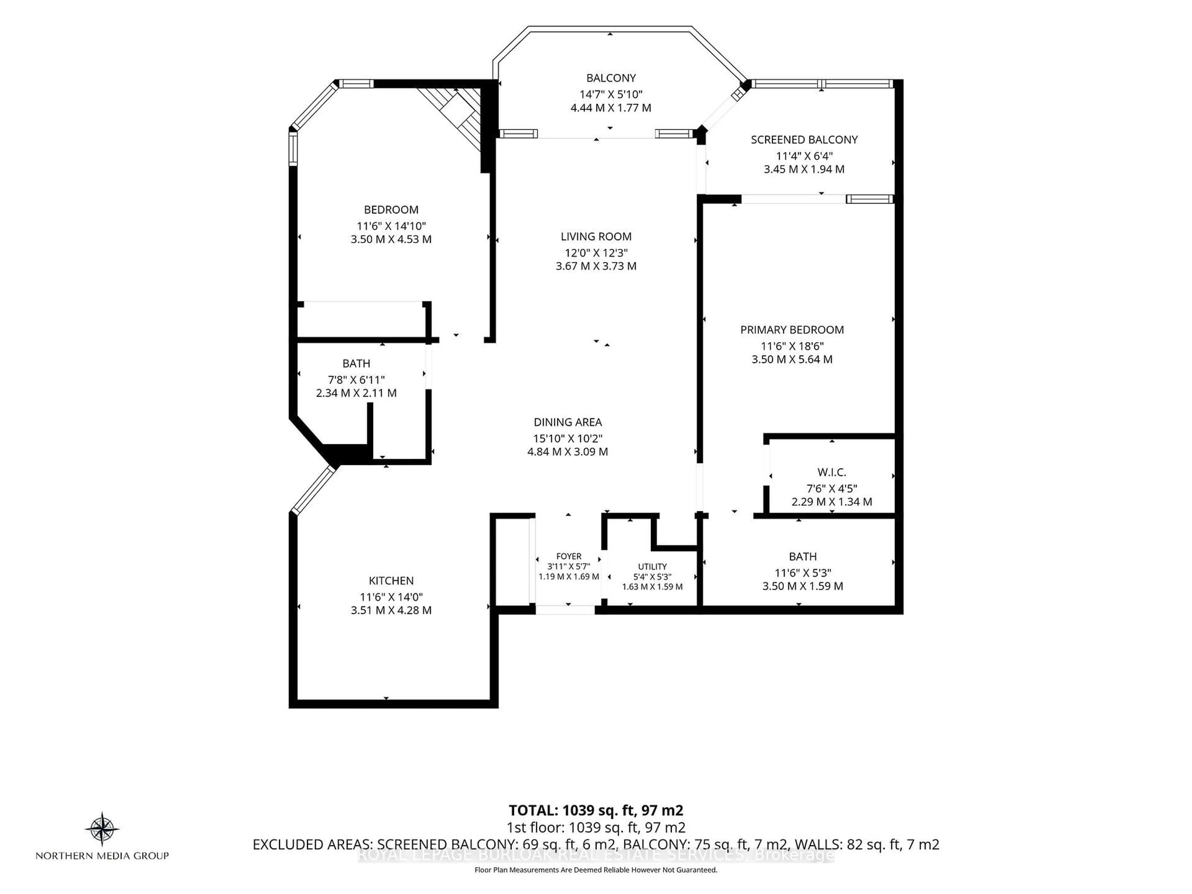 Floor plan for 5090 Pinedale Ave #909, Burlington Ontario L7L 3V8
