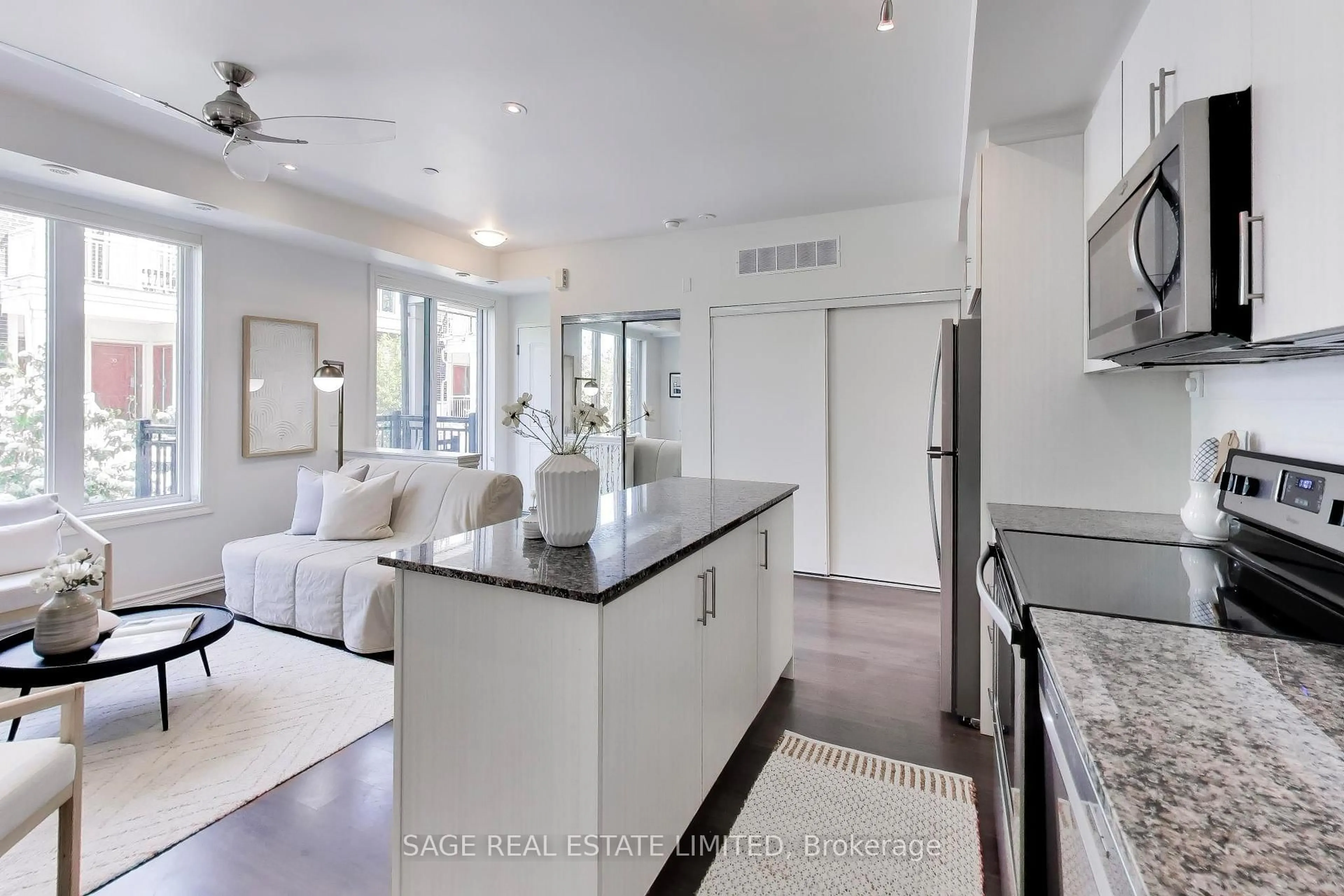 Open concept kitchen, unknown for 130 Long Branch Ave #2, Toronto Ontario M8W 0B2