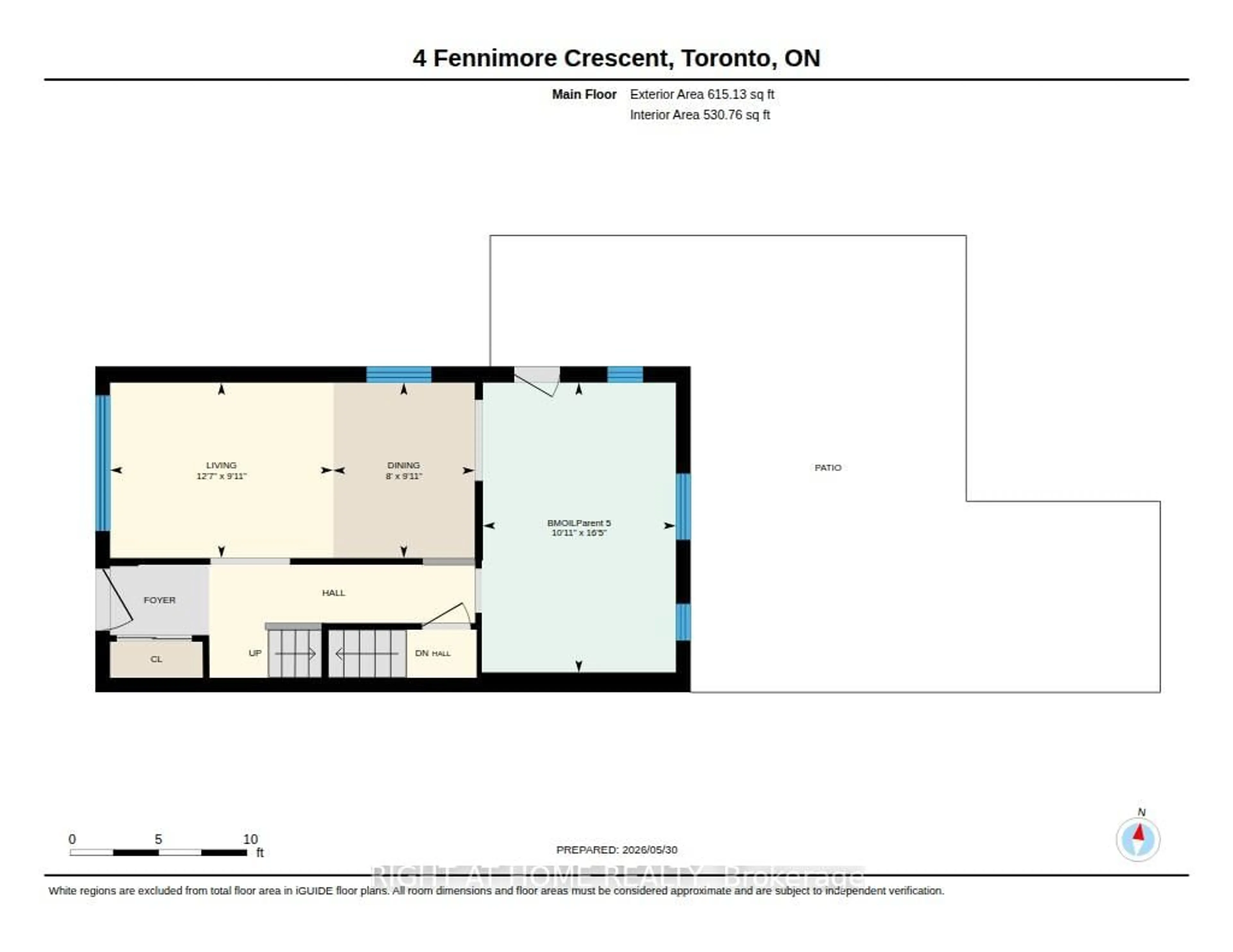 Floor plan for 4 Fennimore Cres, Toronto Ontario M3N 1G8