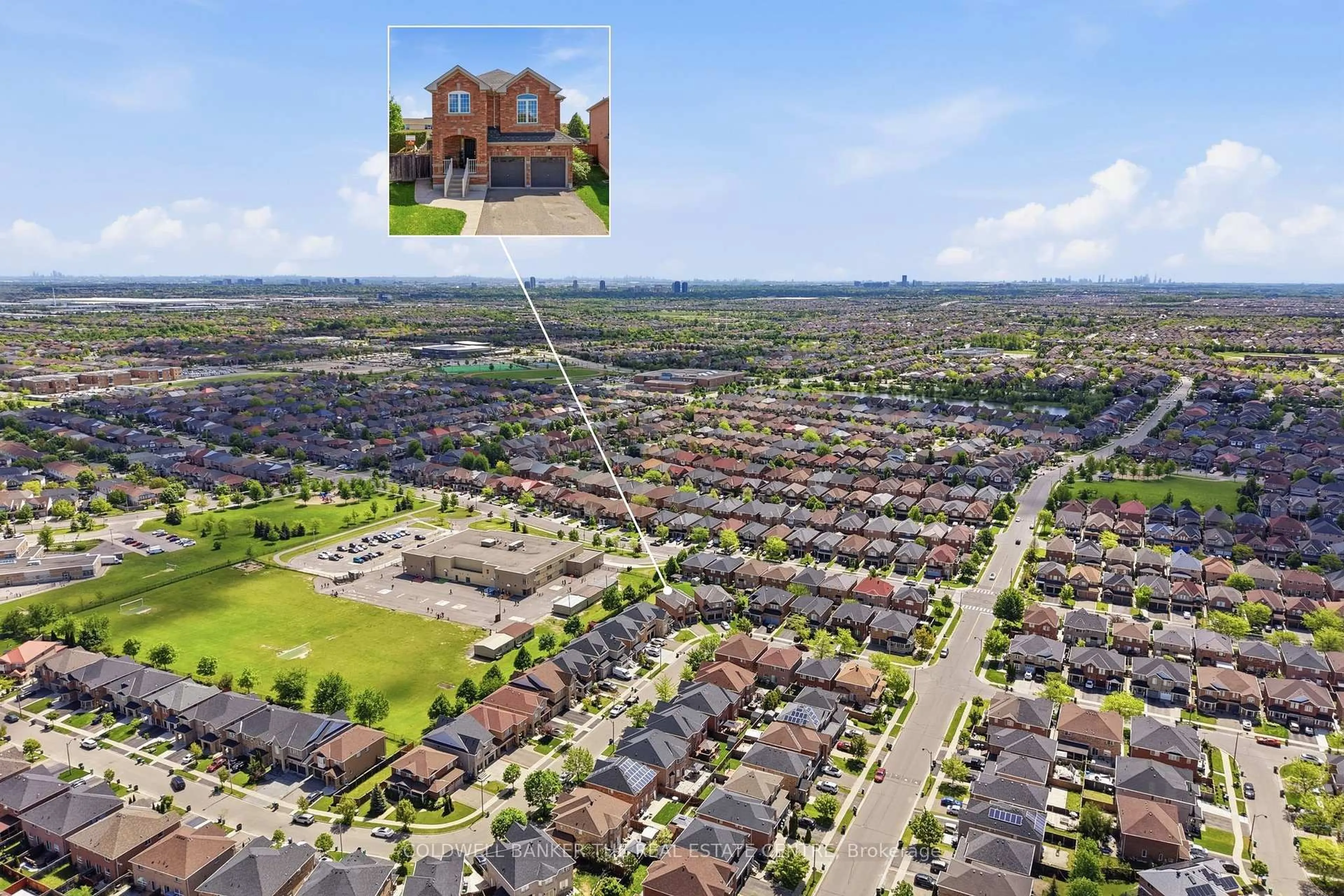 A pic from outside/outdoor area/front of a property/back of a property/a pic from drone, street for 11 Crannyfield Dr, Brampton Ontario L7A 3X1