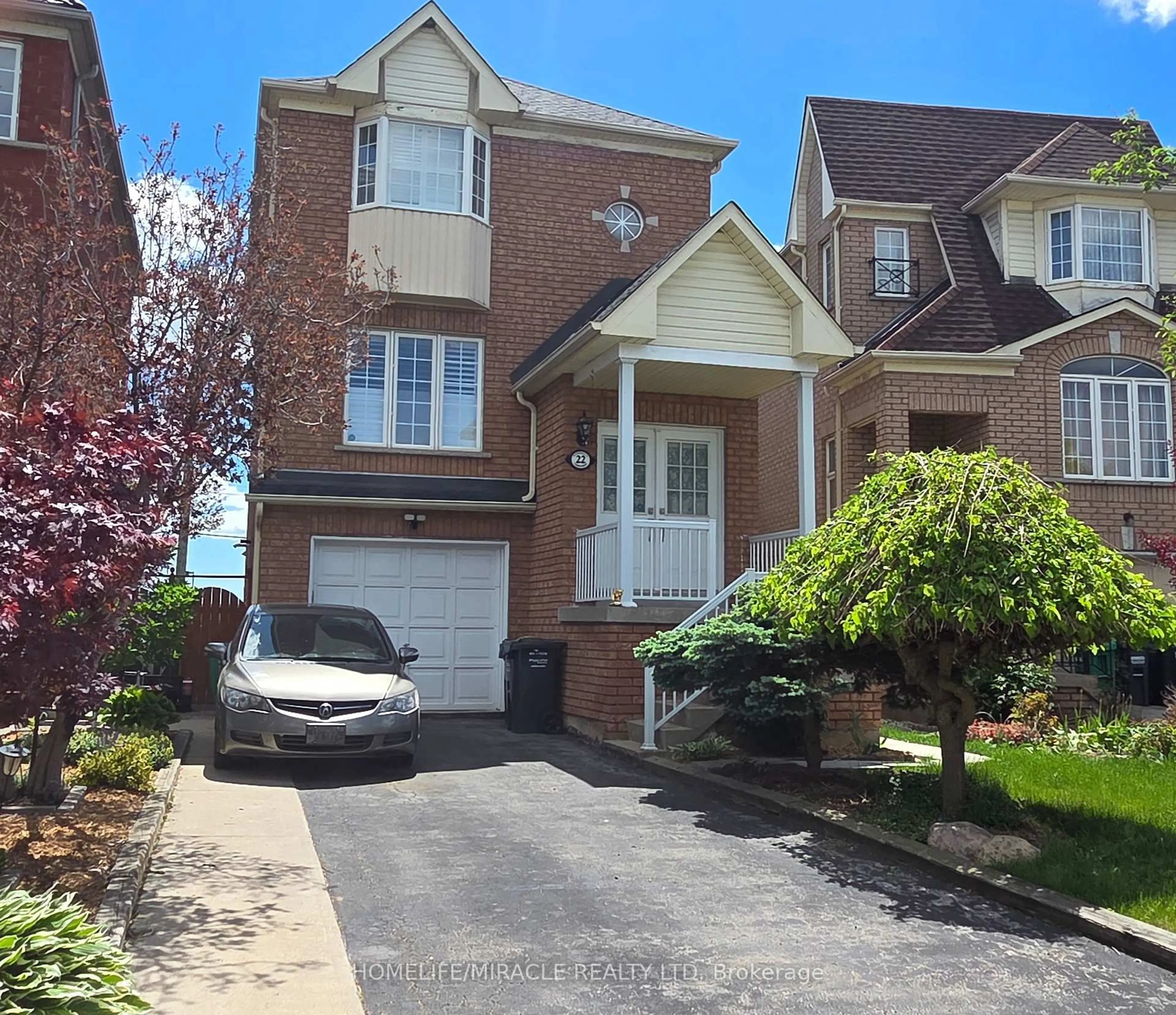 Home with brick exterior material, street for 22 Domenico Cres, Brampton Ontario L6P 1H5