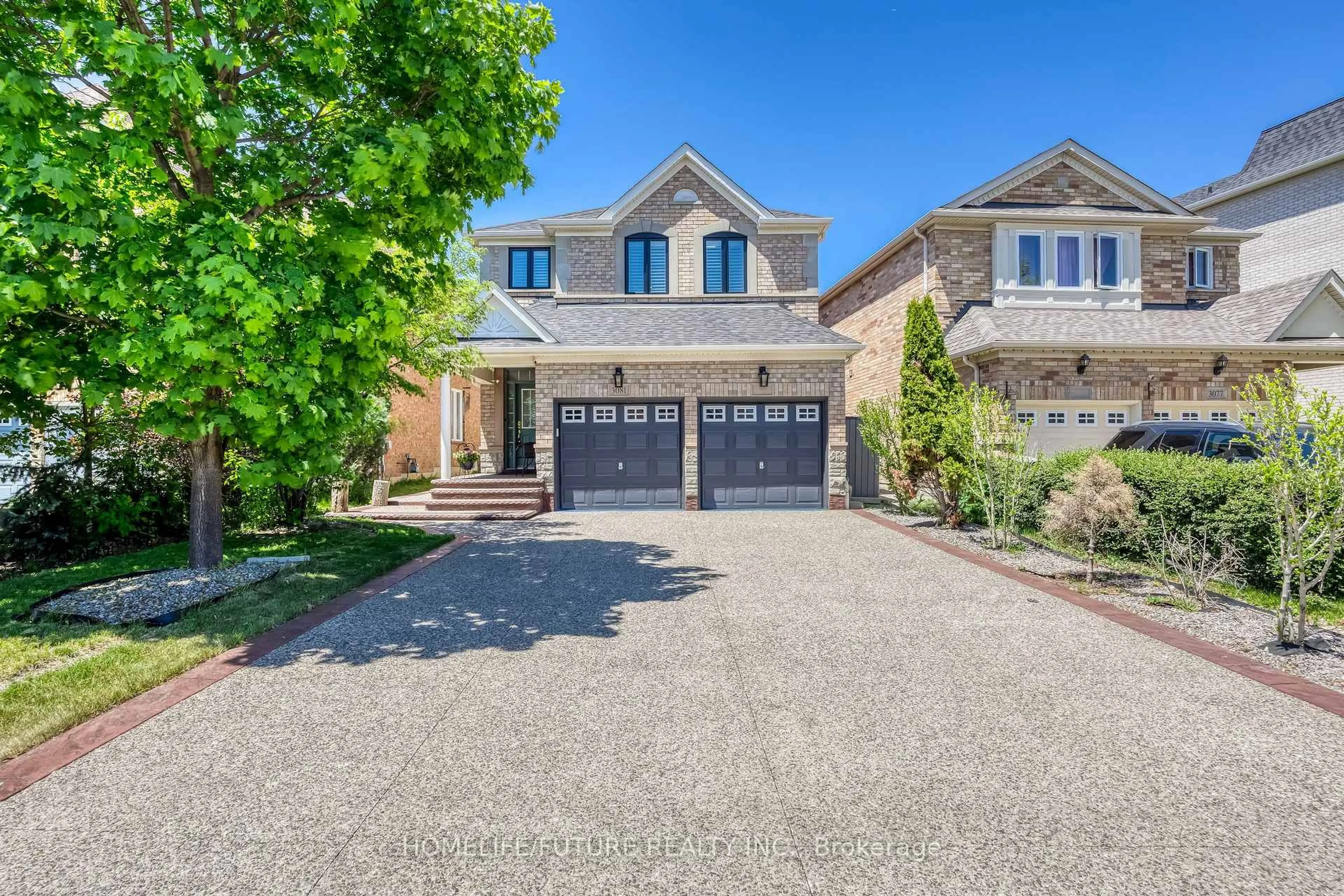 Home with brick exterior material, street for 3081 Mission Hill Dr, Mississauga Ontario L5M 0B8