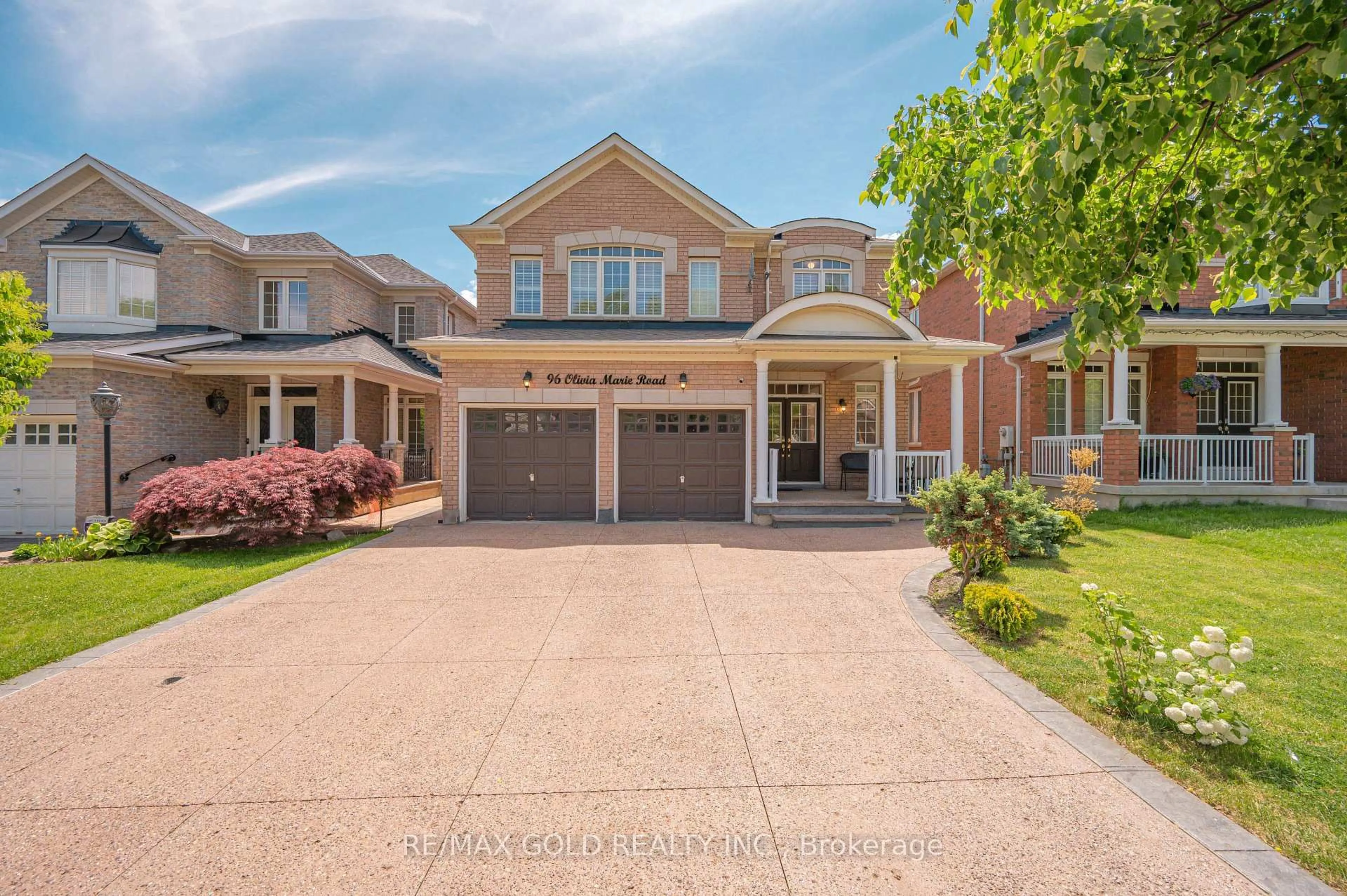 Home with brick exterior material, street for 96 Olivia Marie Rd, Brampton Ontario L6Y 0N1