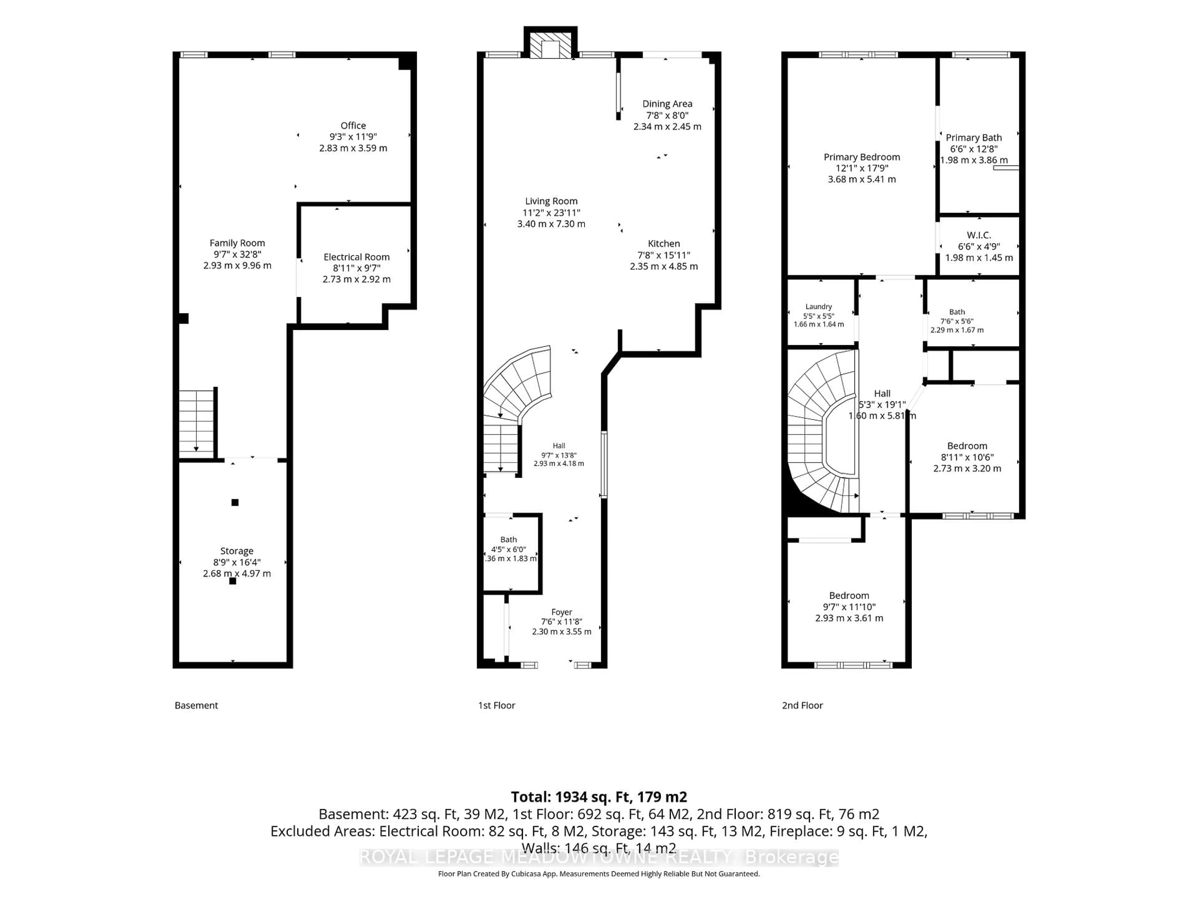 Floor plan for 45 Rain Forest Lane, Halton Hills Ontario L7G 0L8