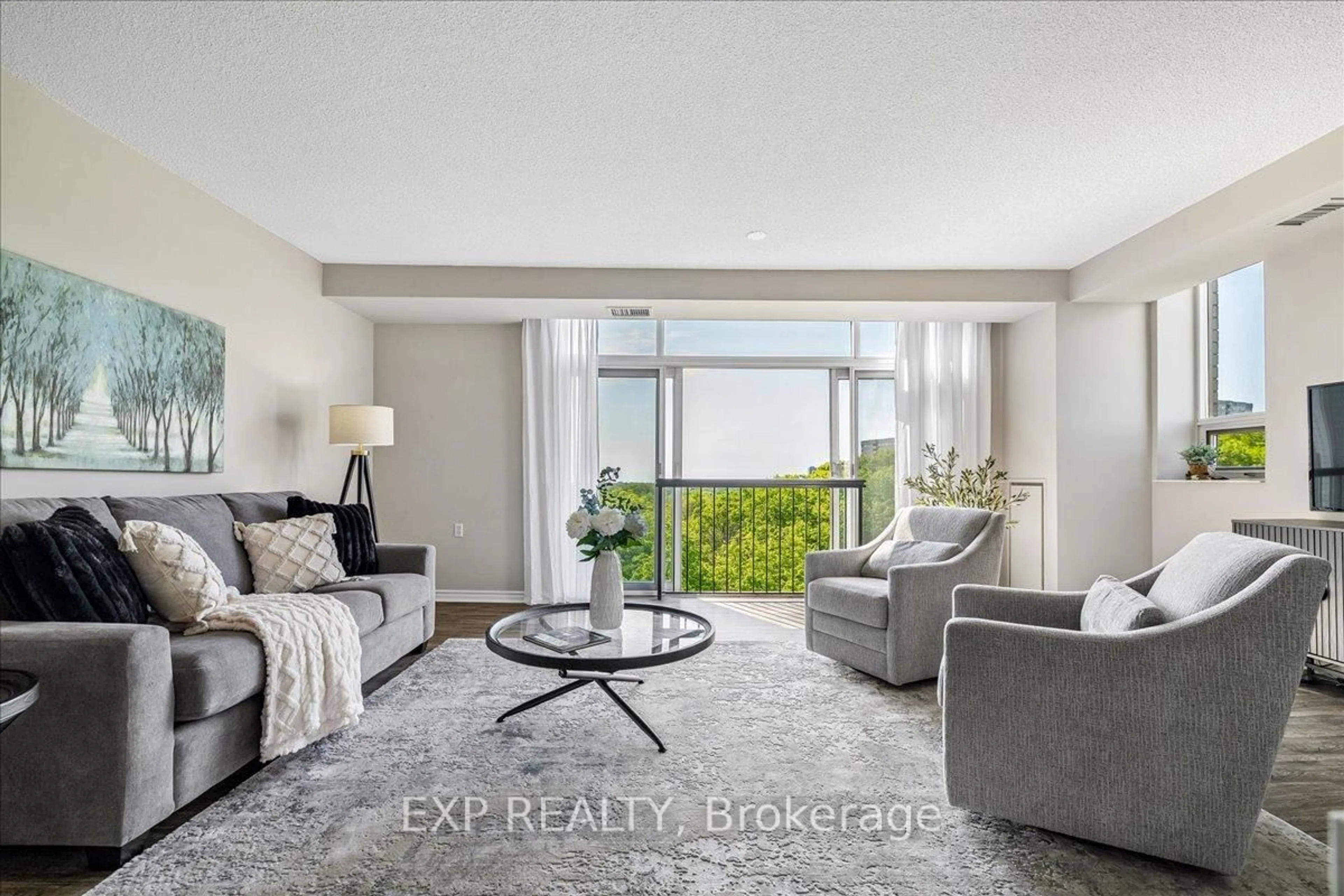 Living room with furniture, unknown for 200 Burnhamthorpe Rd #708, Mississauga Ontario L5A 4L4