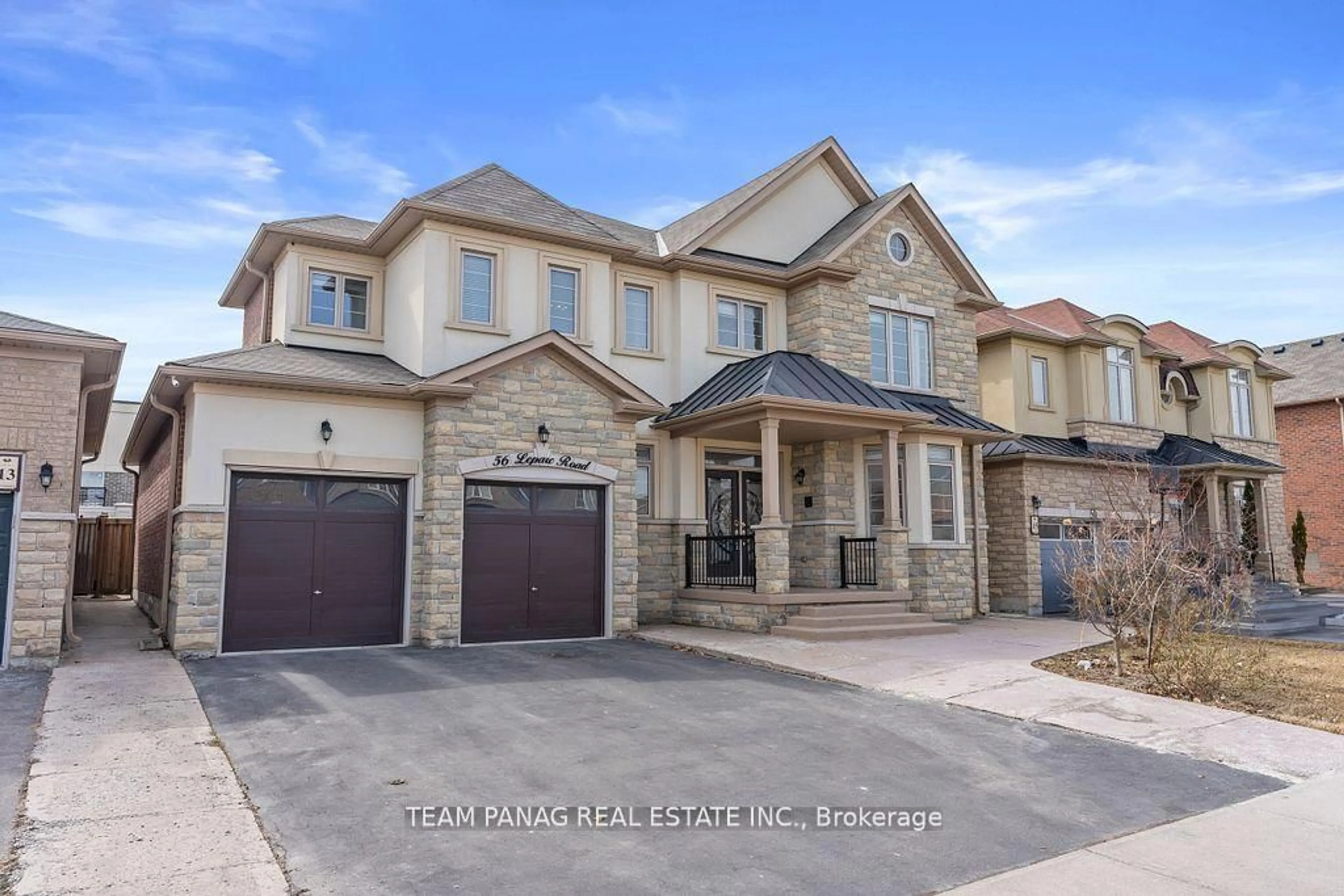 Home with brick exterior material, street for 56 Leparc Rd, Brampton Ontario L6P 2K7