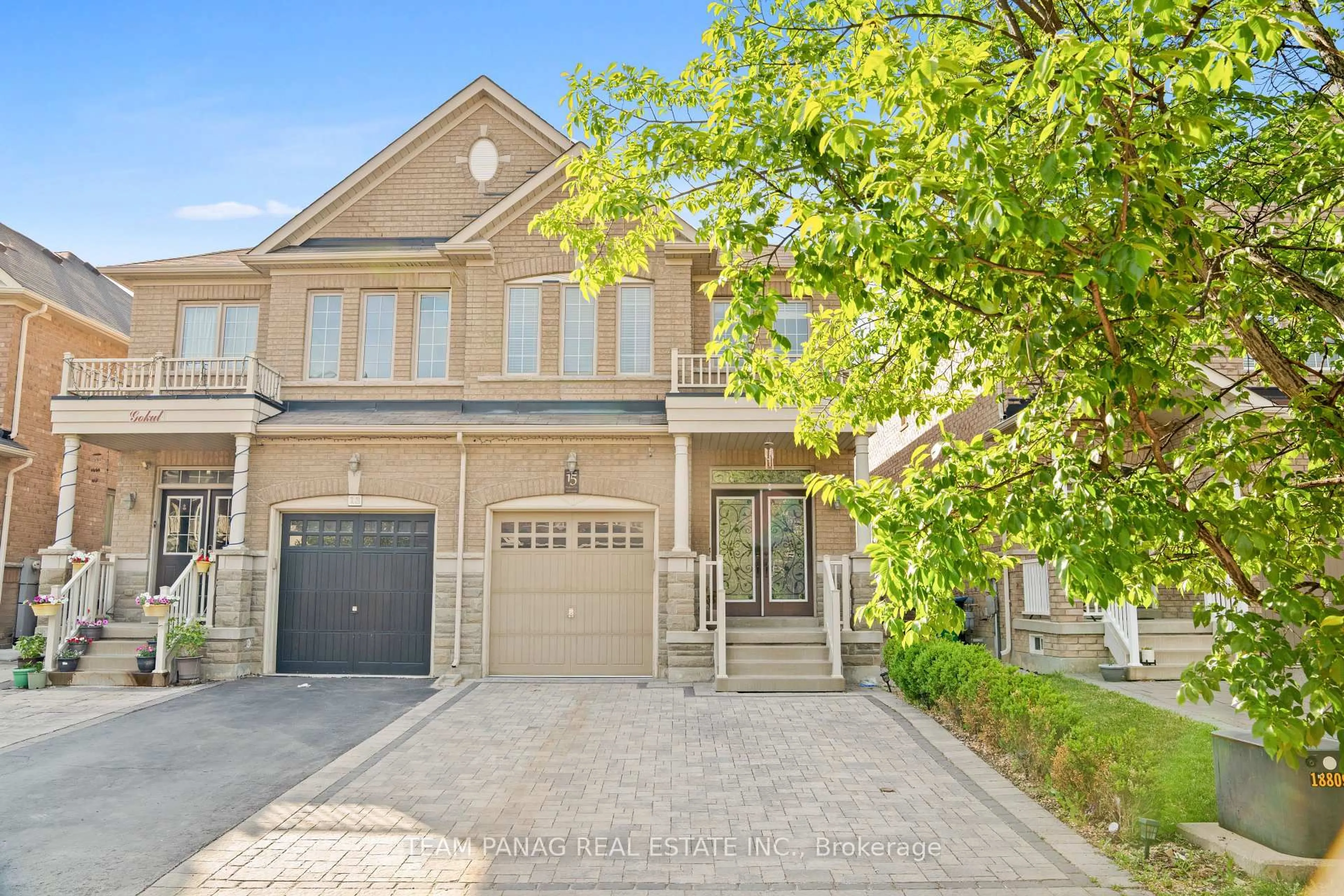 Home with brick exterior material, street for 15 Vanderpool Cres, Brampton Ontario L6P 3W9