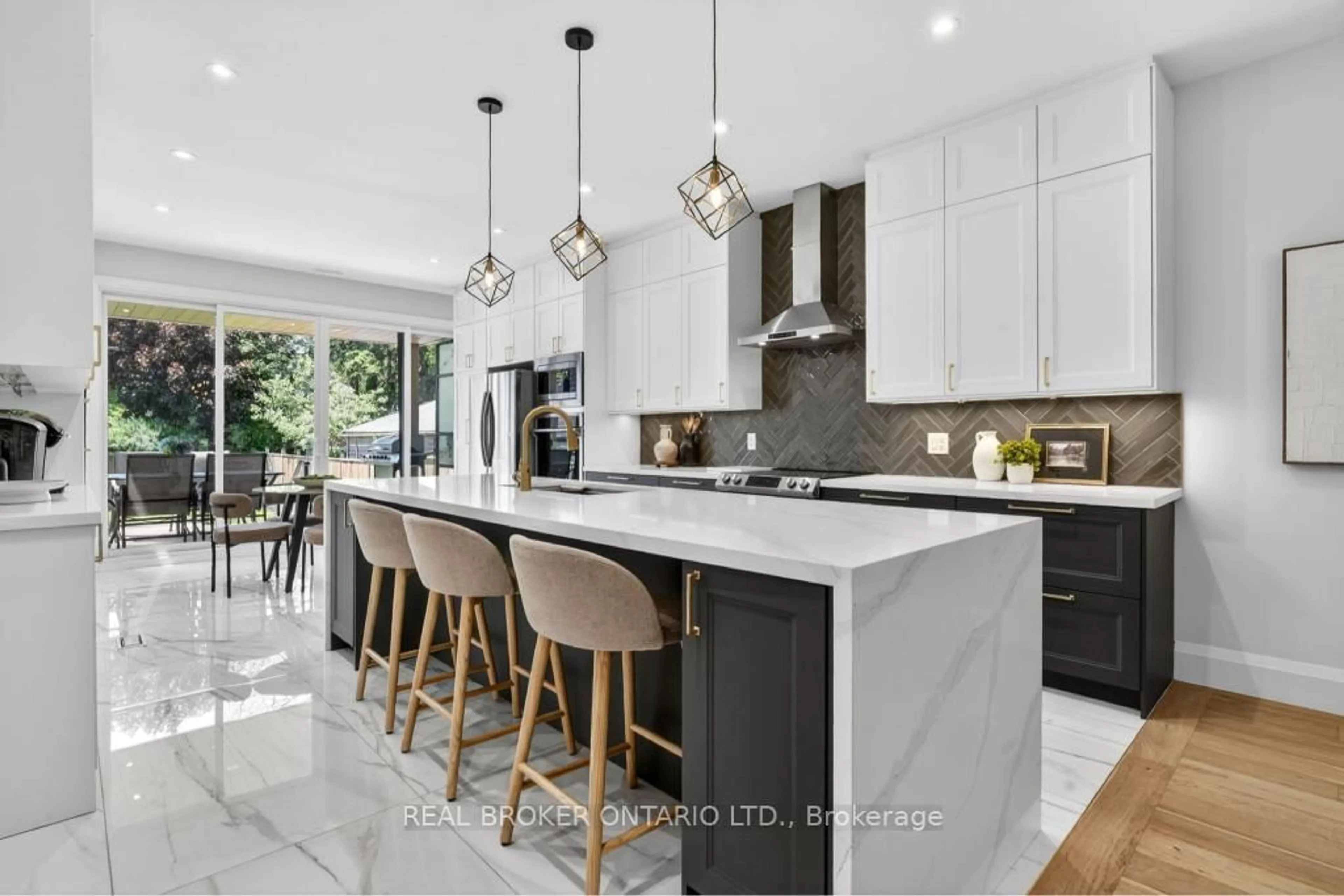 Contemporary kitchen, ceramic/tile floor for 176 Aldercrest Rd, Toronto Ontario M8W 4J3