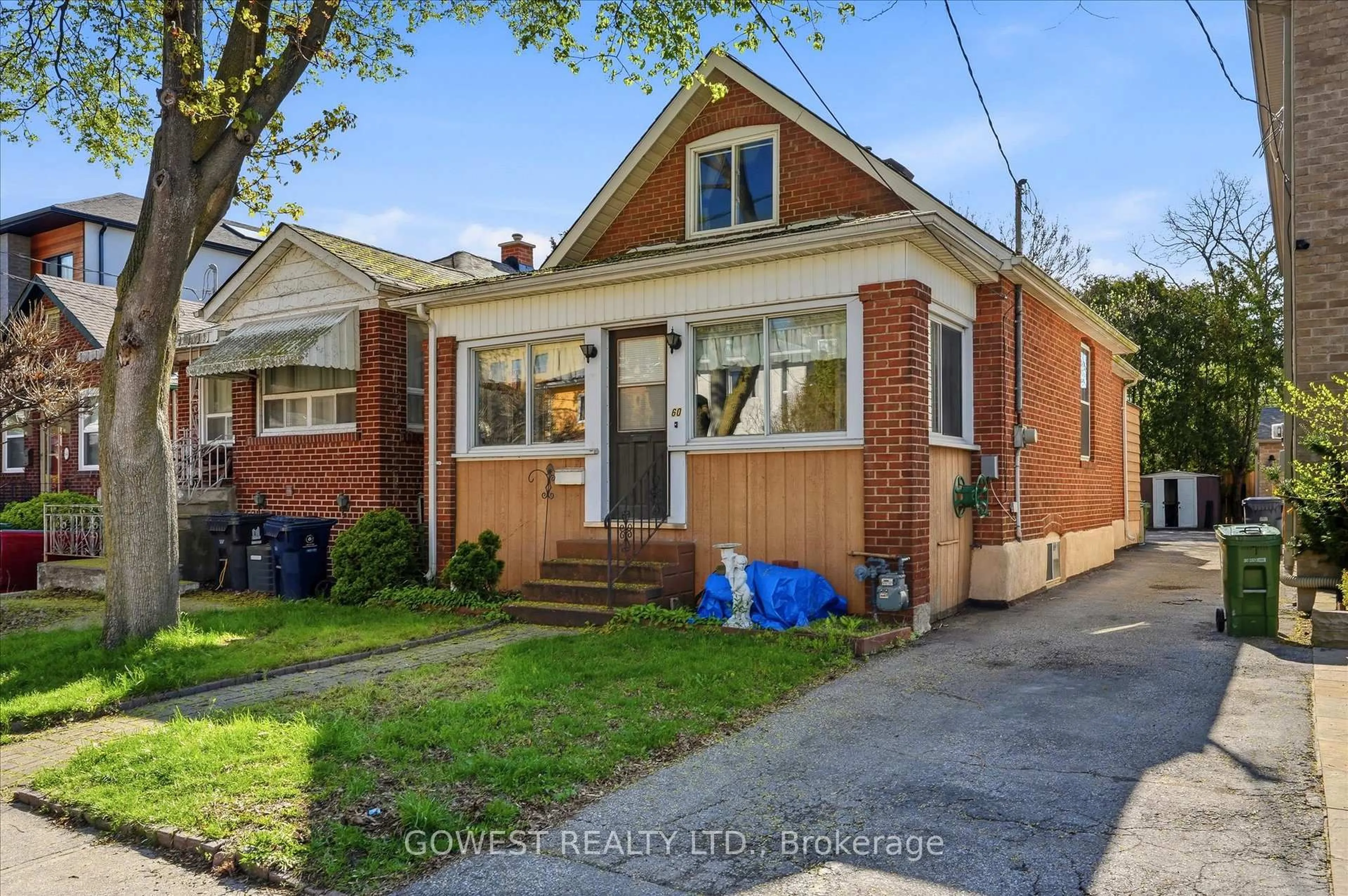 Home with brick exterior material, street for 60 Warren Cres, Toronto Ontario M6S 4S2