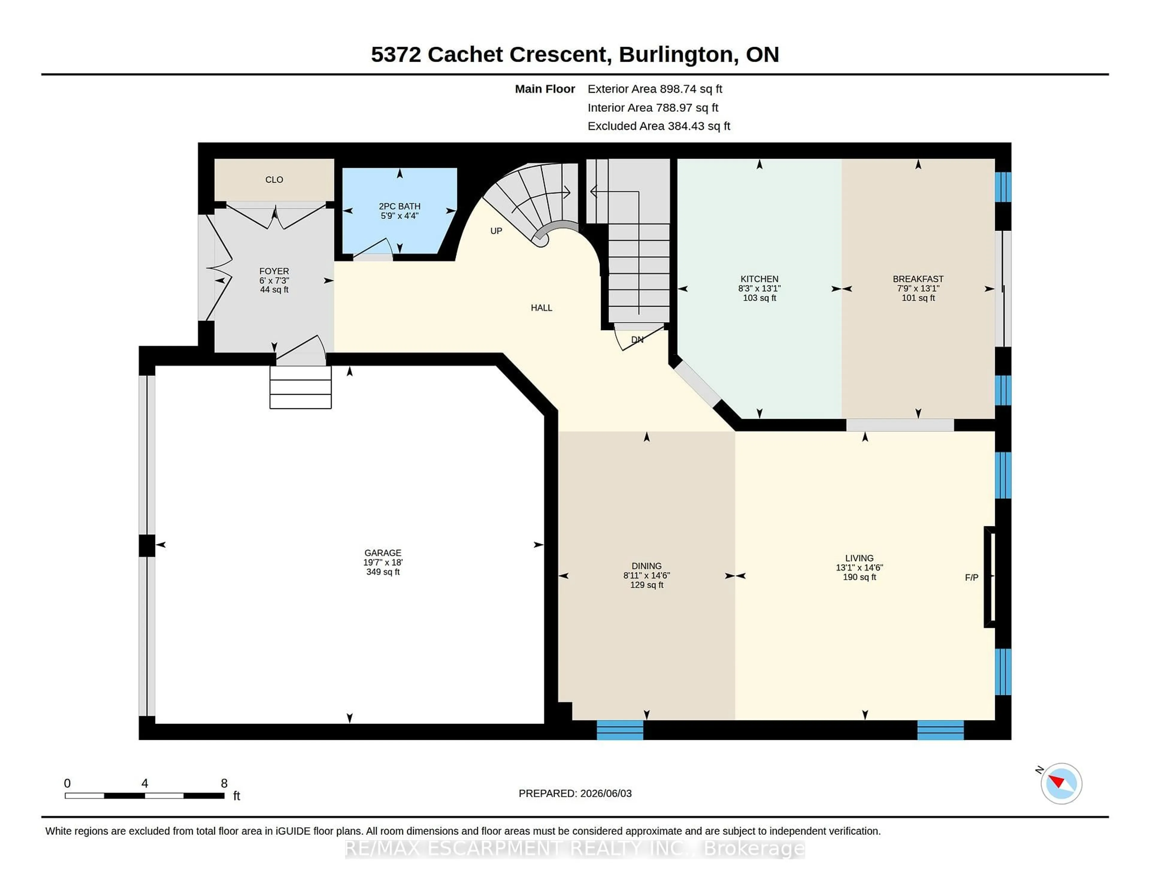 Floor plan for 5372 Cachet Cres, Burlington Ontario L7L 7N6