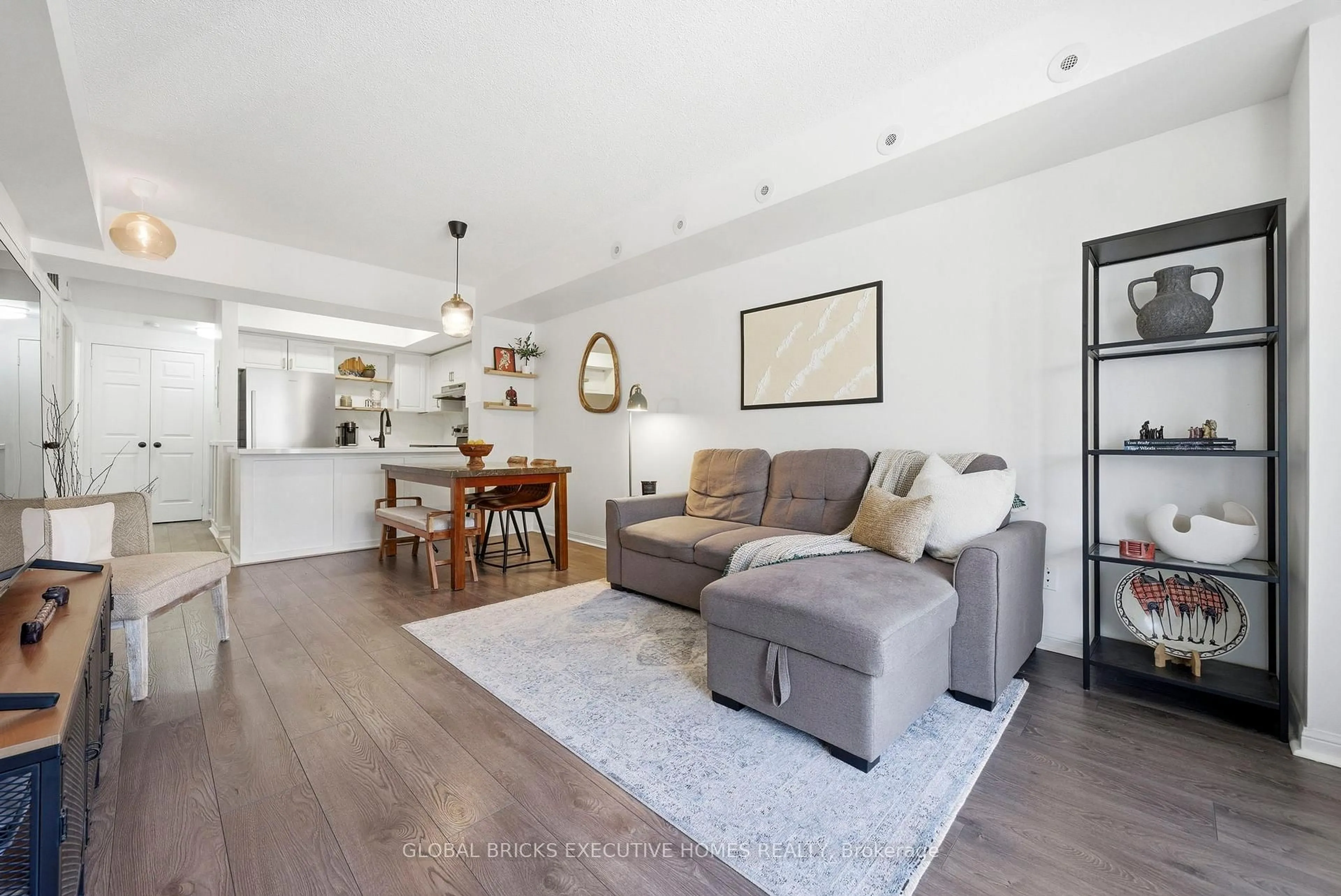 Living room with furniture, unknown for 3041 Finch Ave #2054, Toronto Ontario M9M 0A4