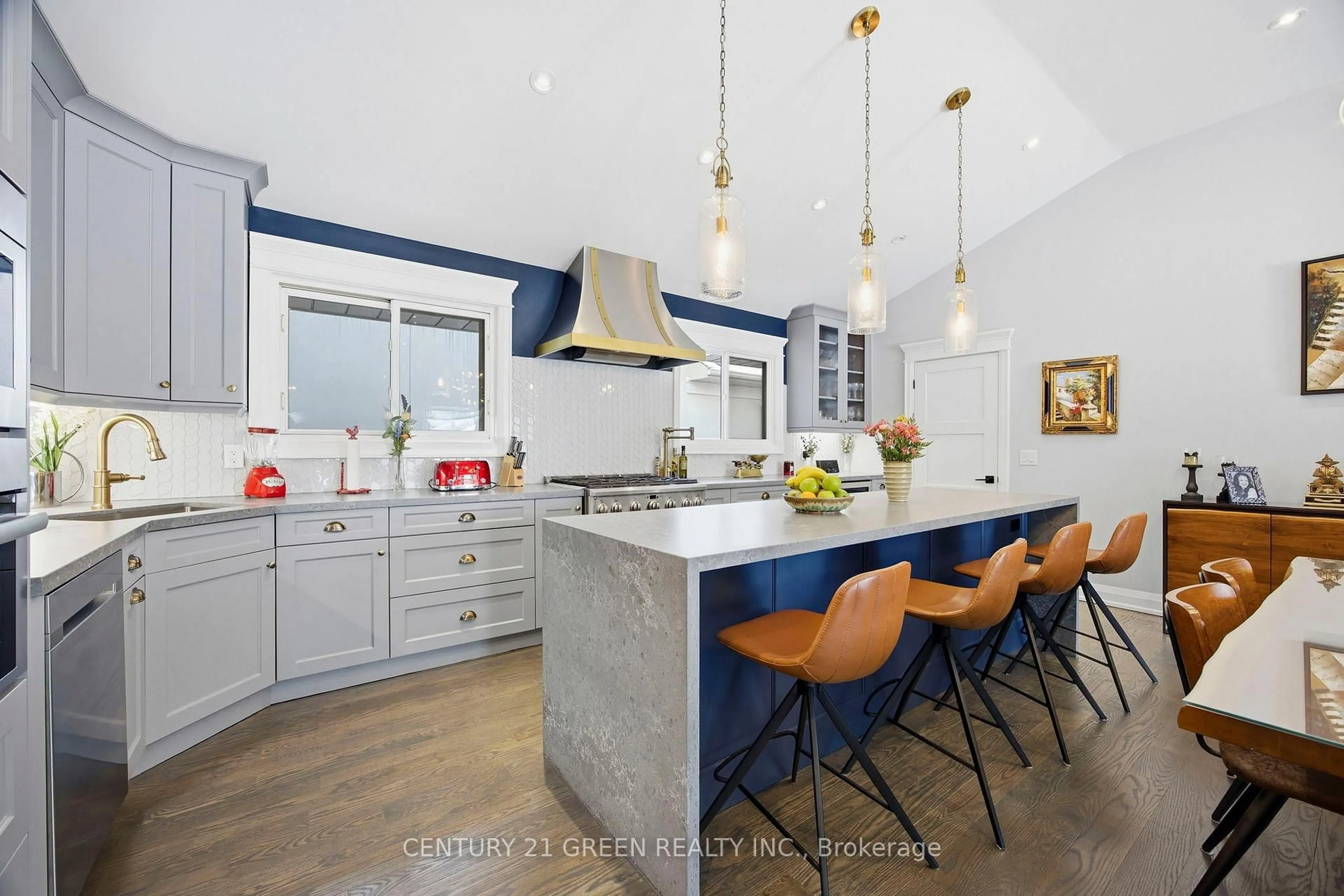 Contemporary kitchen, ceramic/tile floor for 18 Winsdale Rd, Toronto Ontario M9C 2W8