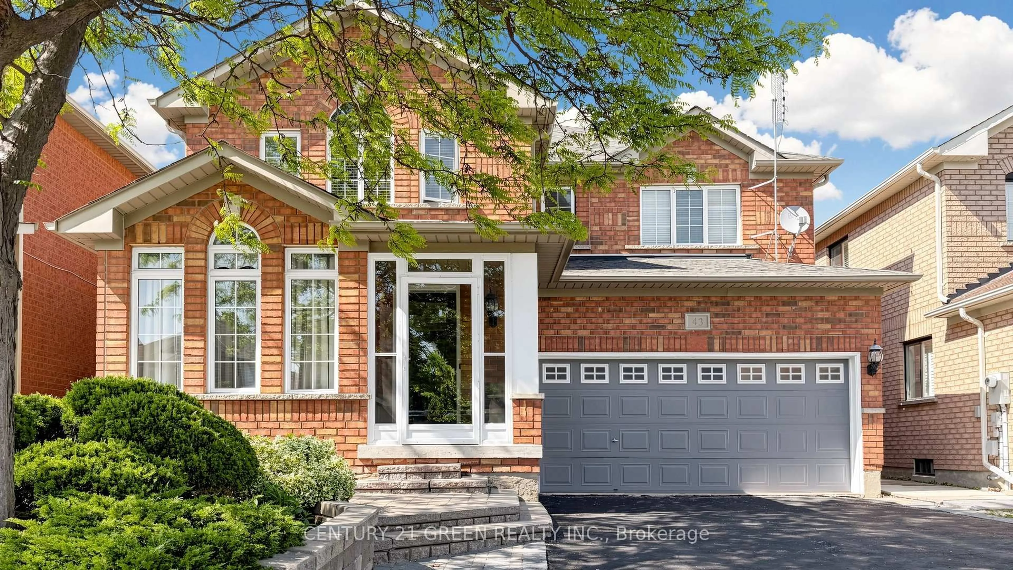Home with brick exterior material, street for 43 Hollowgrove Blvd, Brampton Ontario L6P 1B1